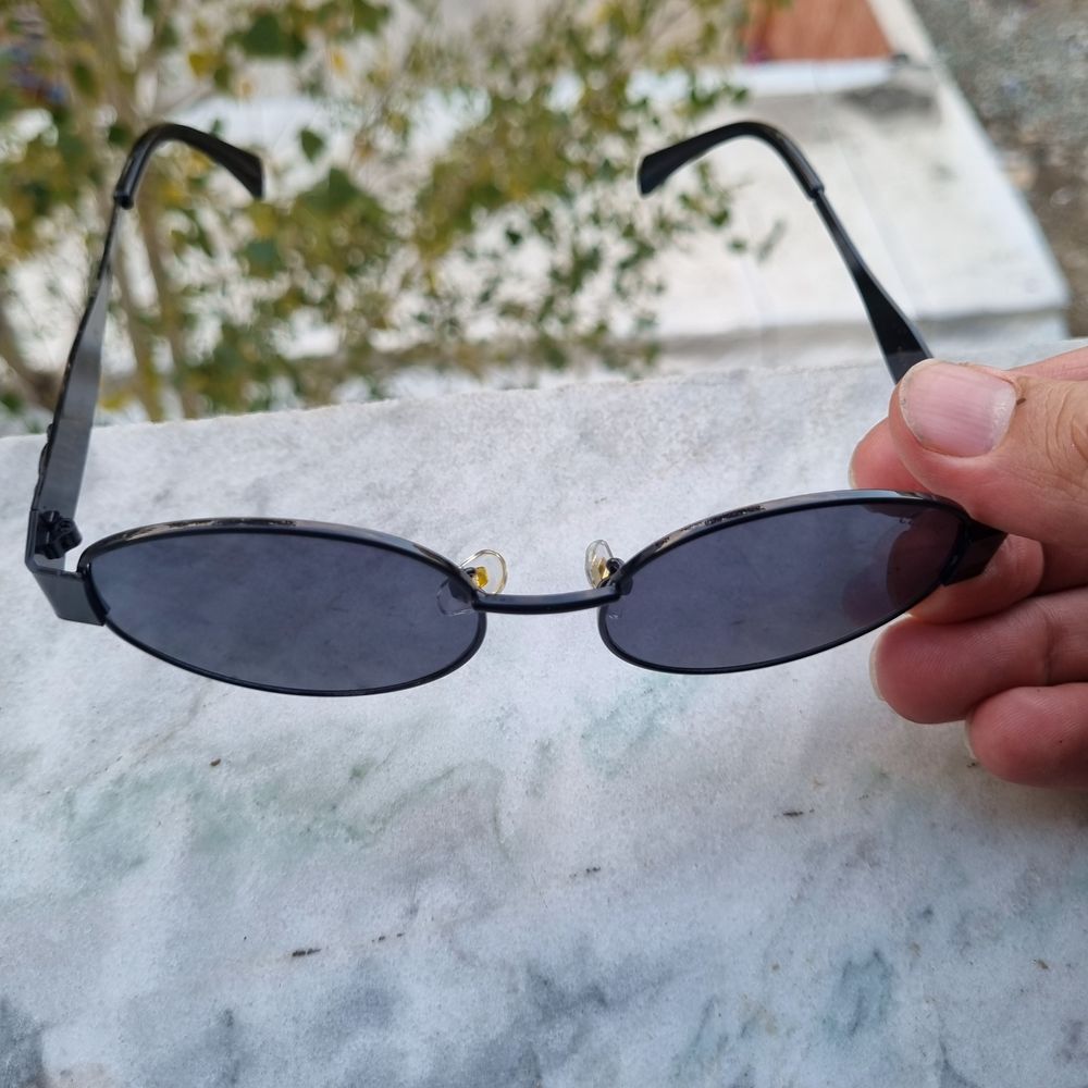 قیمت عینک آفتابی فلزی سلن مدل بیضی مشکی