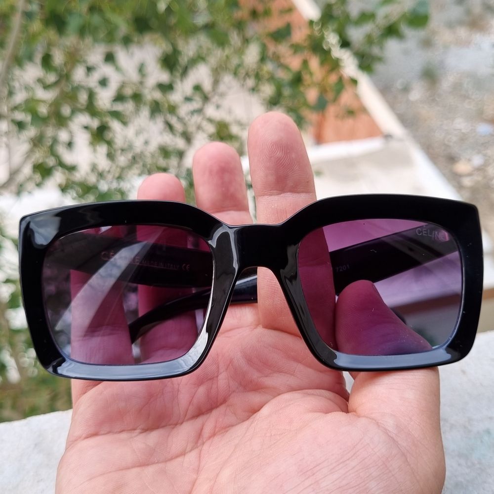 فروش اینترنتی عینک آفتابی سلین مئل مربع بزرگ رنگ مشکی