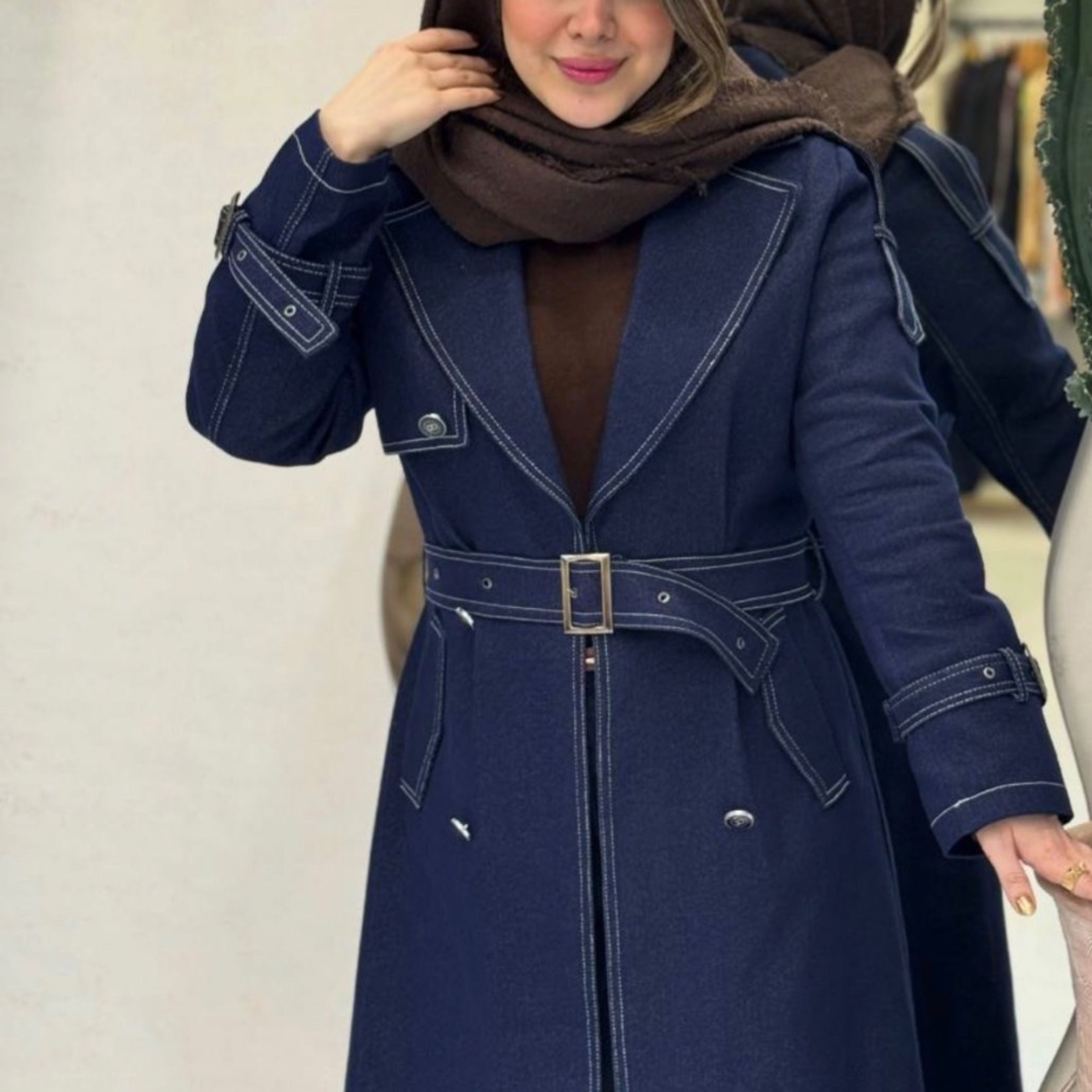 خرید آنلاین مانتو بلند زنانه جین براش اصلی