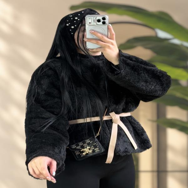 کت خز مشکی