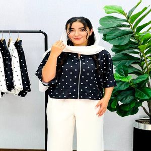 خرید اینترنتی قیمت وست زنانه خالدار