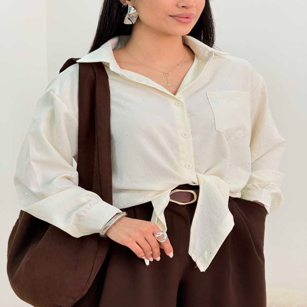 خرید اینترنتی قیمت شومیز جلو پاپیون زنانه نگین