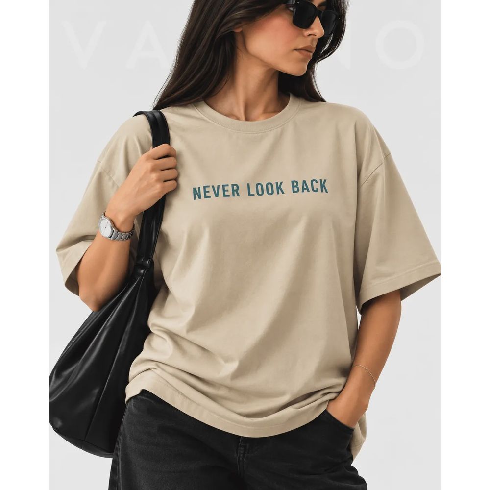 خرید اینترنتی قیمت تیشرت باکسی Never Look Back کد 33102