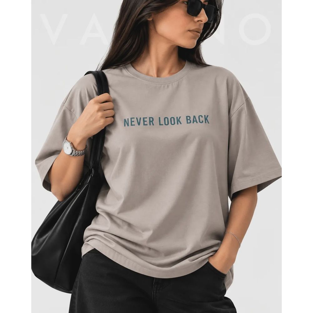 خرید اینترنتی قیمت تیشرت باکسی Never Look Back کد 33102