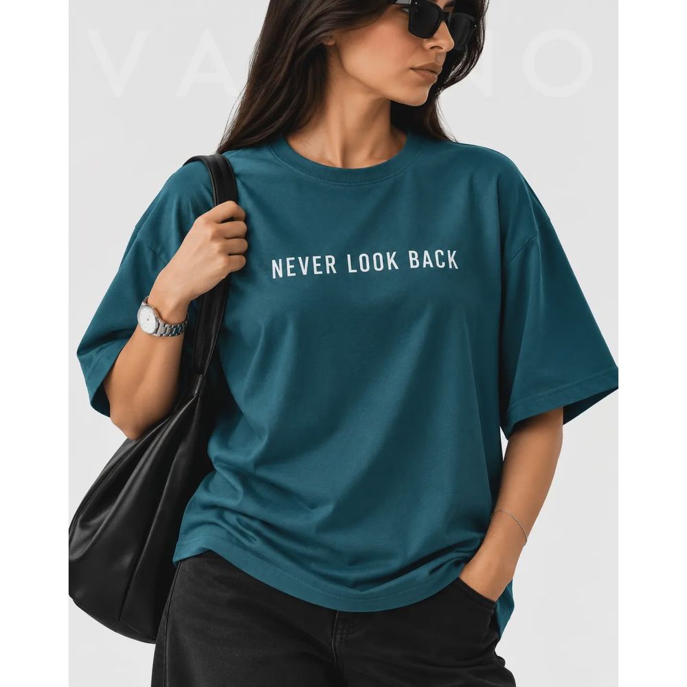 خرید اینترنتی قیمت تیشرت باکسی Never Look Back کد 33102