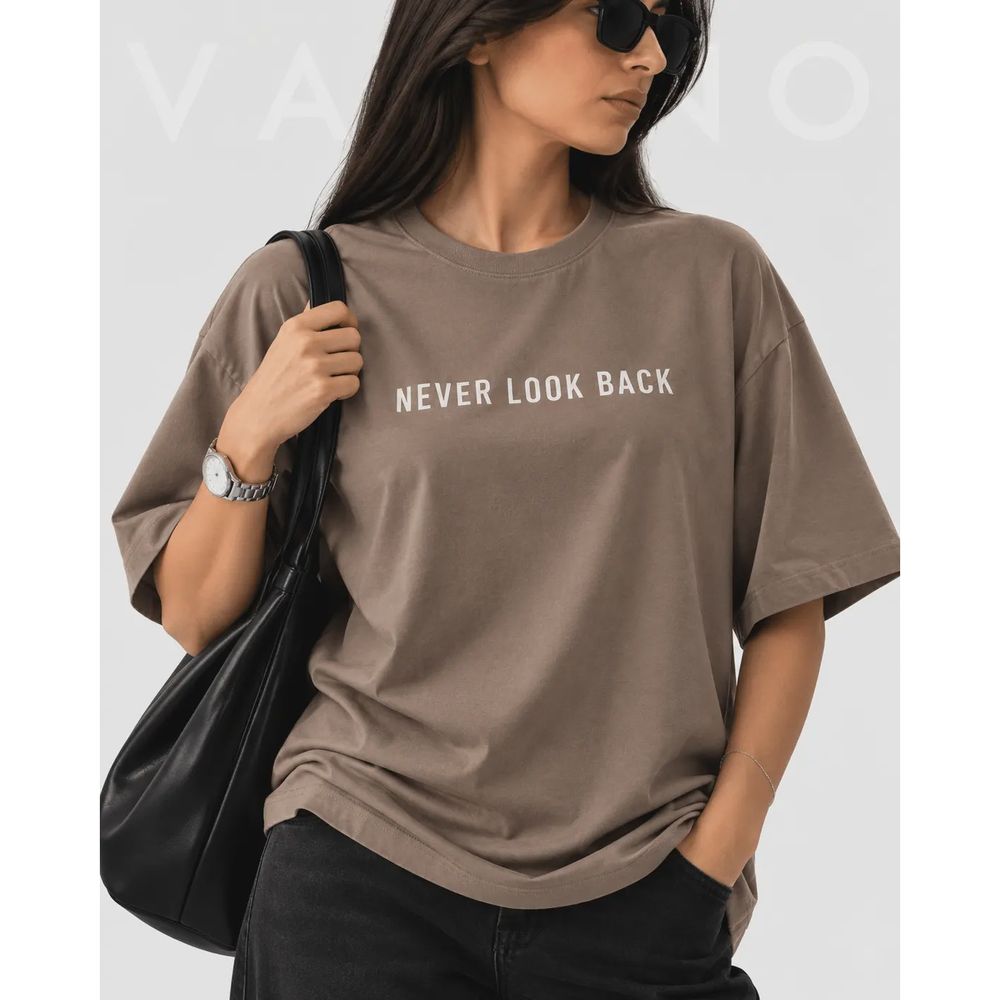 خرید اینترنتی قیمت تیشرت باکسی Never Look Back کد 33102
