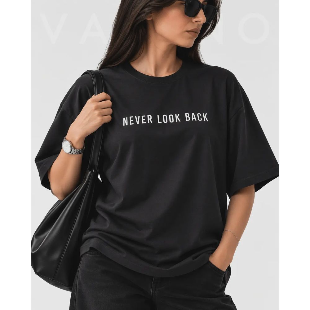 خرید اینترنتی قیمت تیشرت باکسی Never Look Back کد 33102