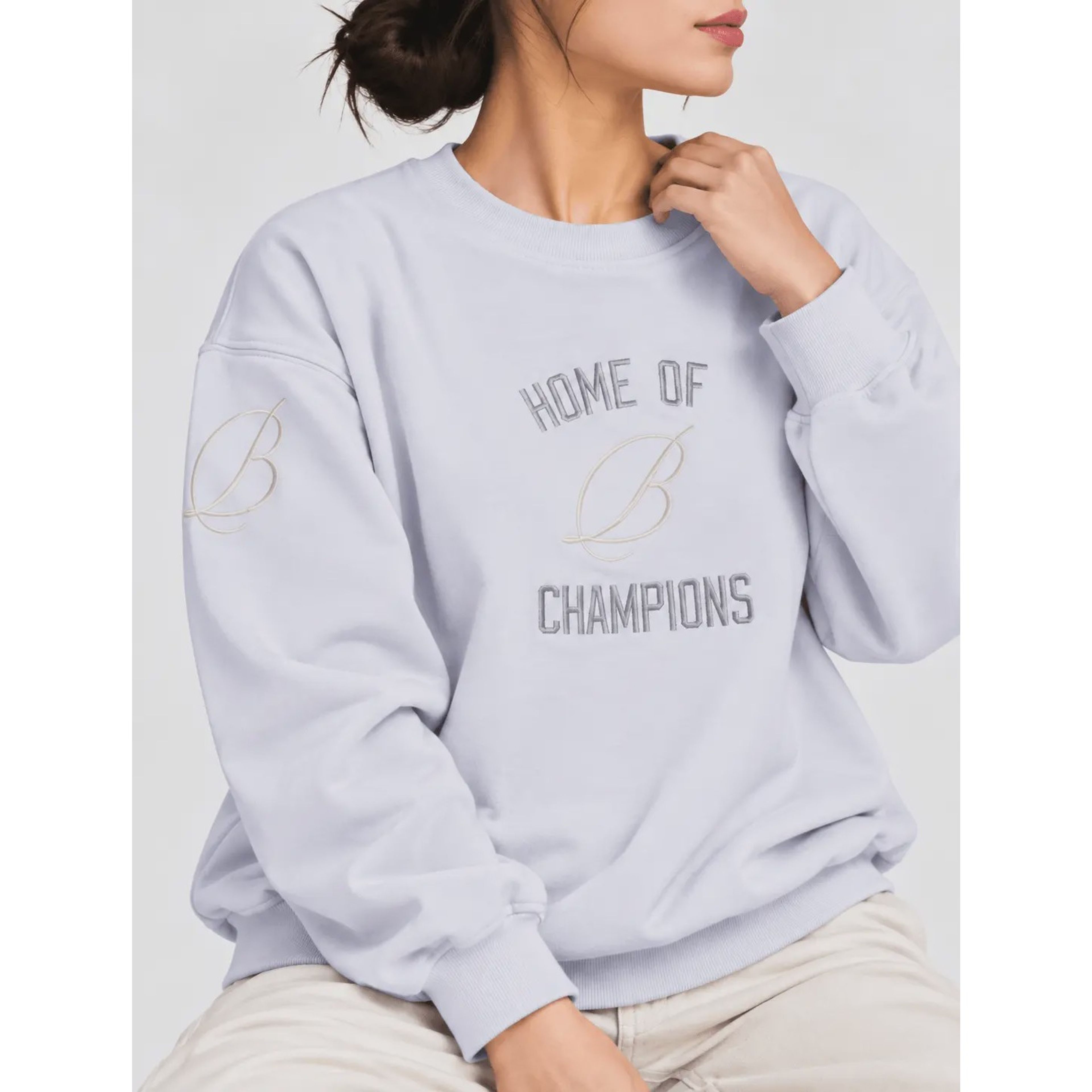 مشخصات دورس زنانه یقه گرد طرح گلدوزی Home Of B Champions کد 33121