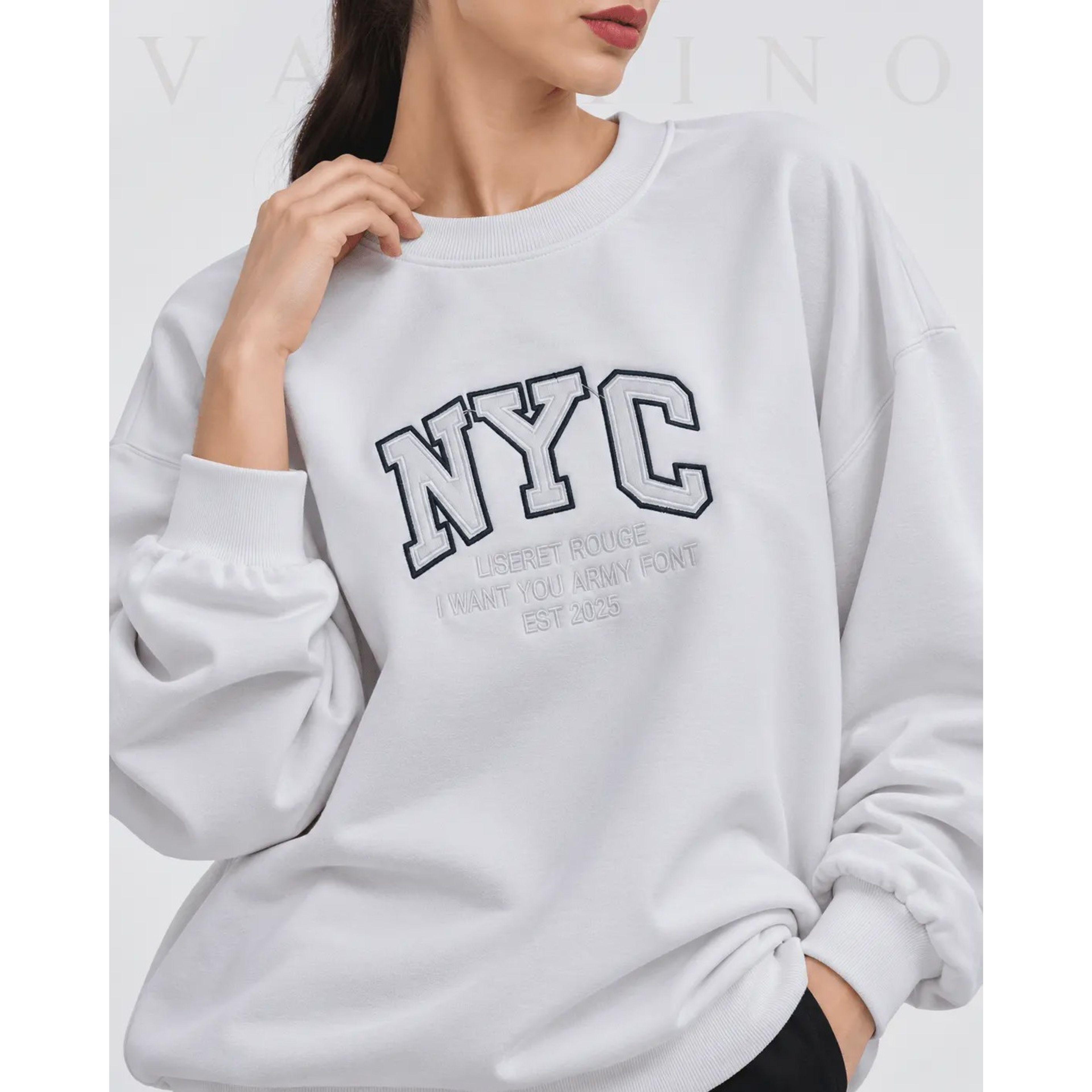 قیمت ارزان دورس زنانه یقه گرد طرح گلدوزی NYC کد 33123