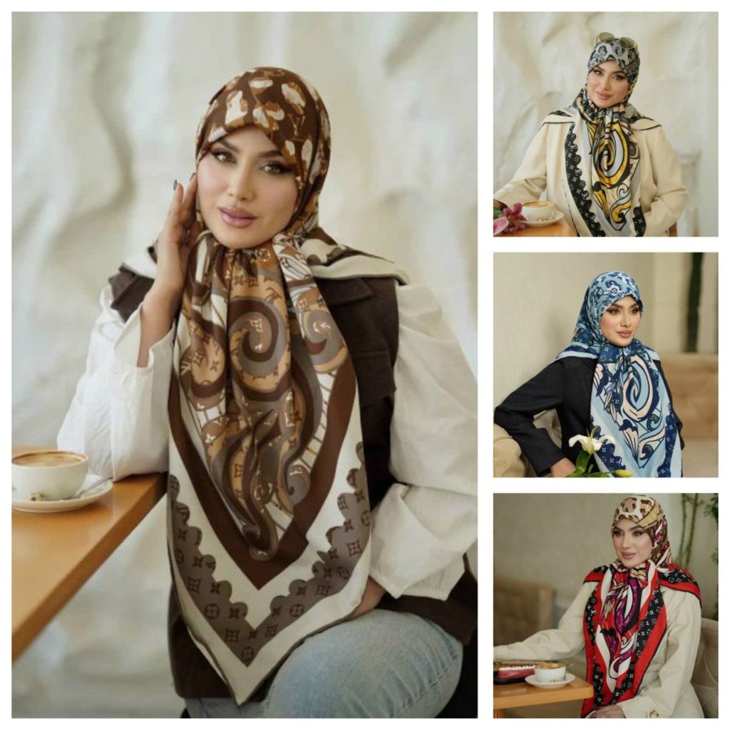 خرید اینترنتی روسری نخی کجراه پاییزه متریال وارداتی