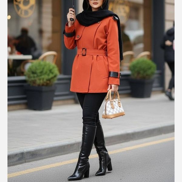بارانی کتان زارا آستردار مدل لیان