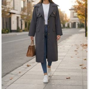 خرید انلاین بارانی کتان زارا آستردار مدل برنا