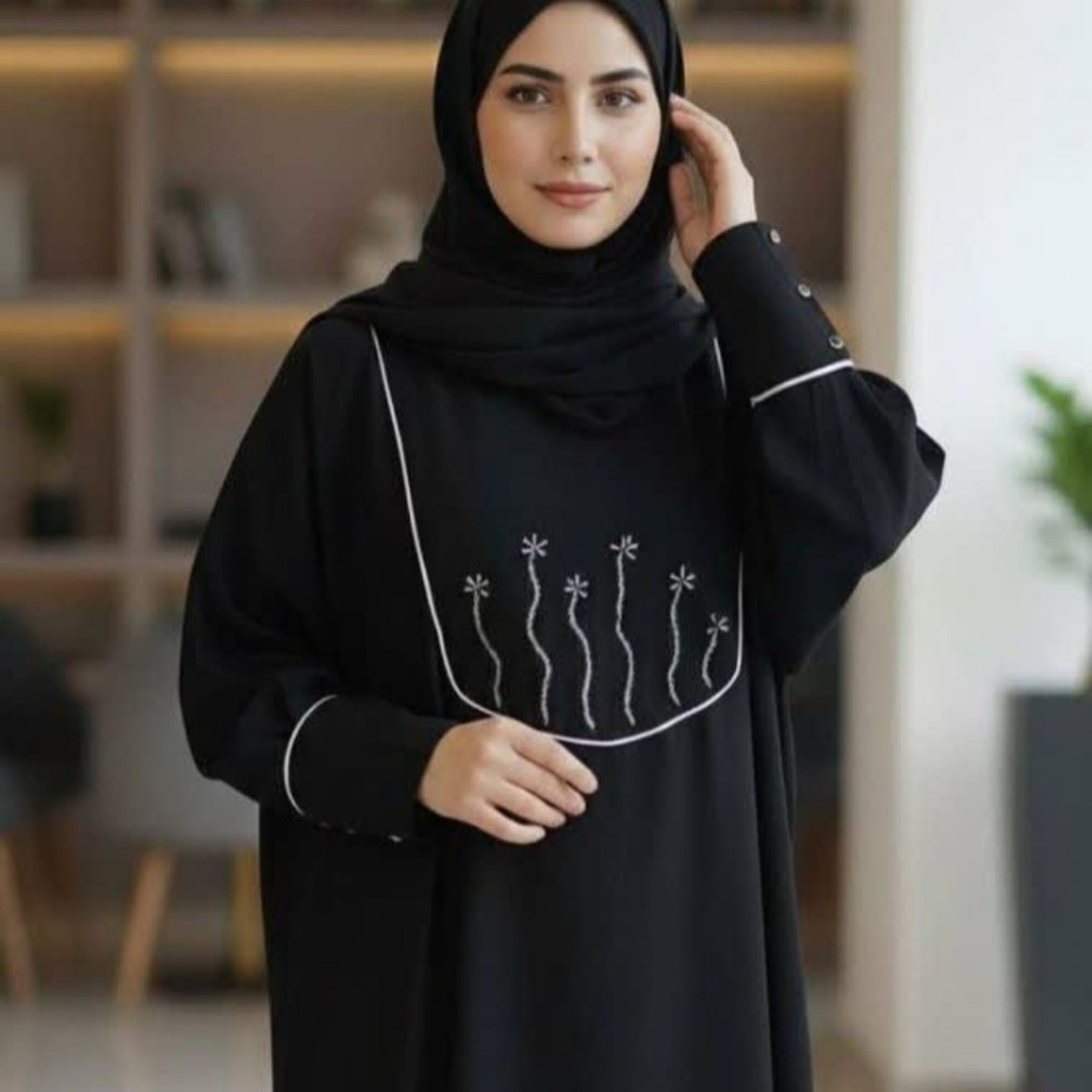 مشخصات عبای فوق العاده شیک  مدل نگار 🌸 مشکی