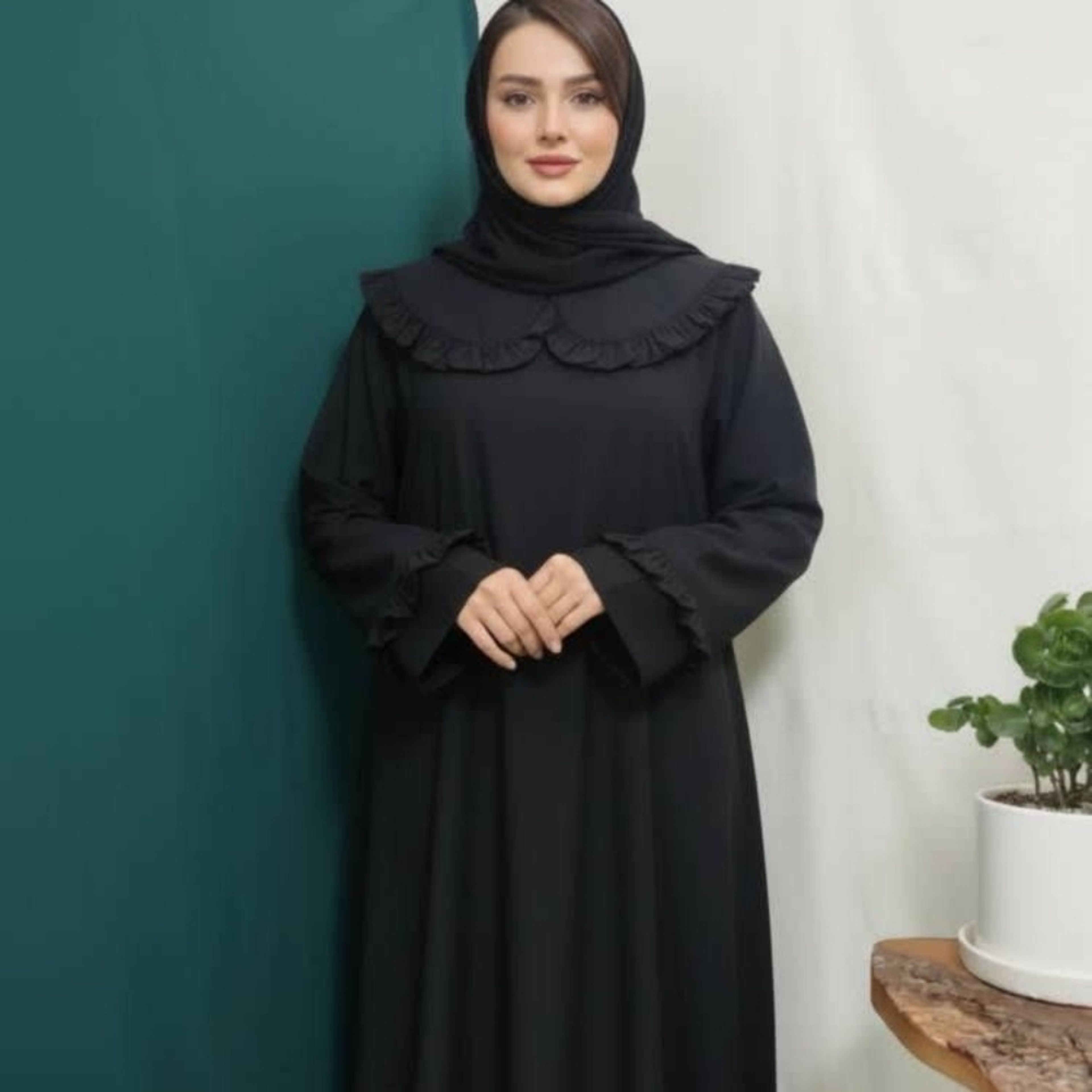 قیمت ارزان عبای فوق العاده شیک  مدل کرشمه 🌸 مشکی