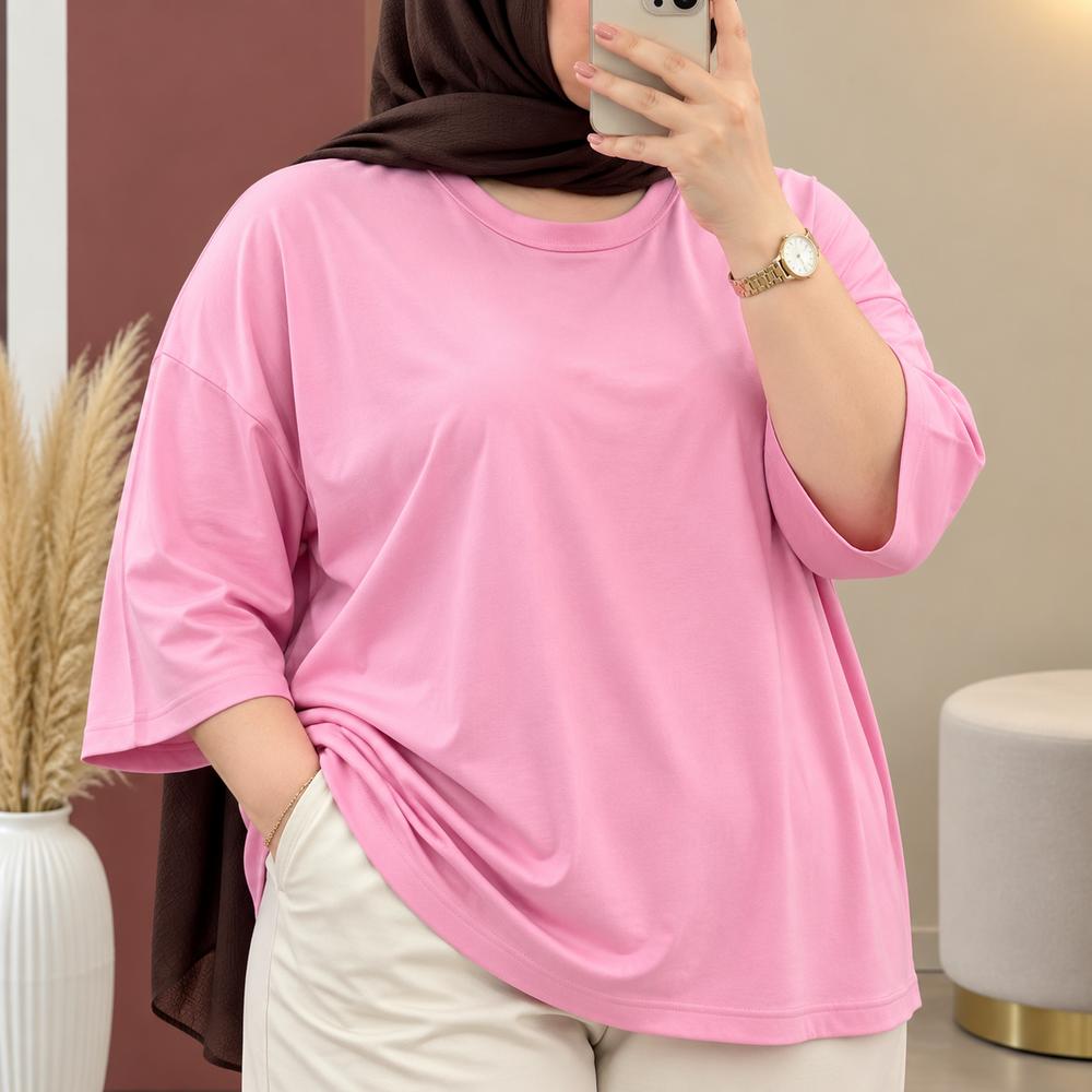 خرید اینترنتی قیمت تیشرت ساده اورسایز آرام | کد 6005