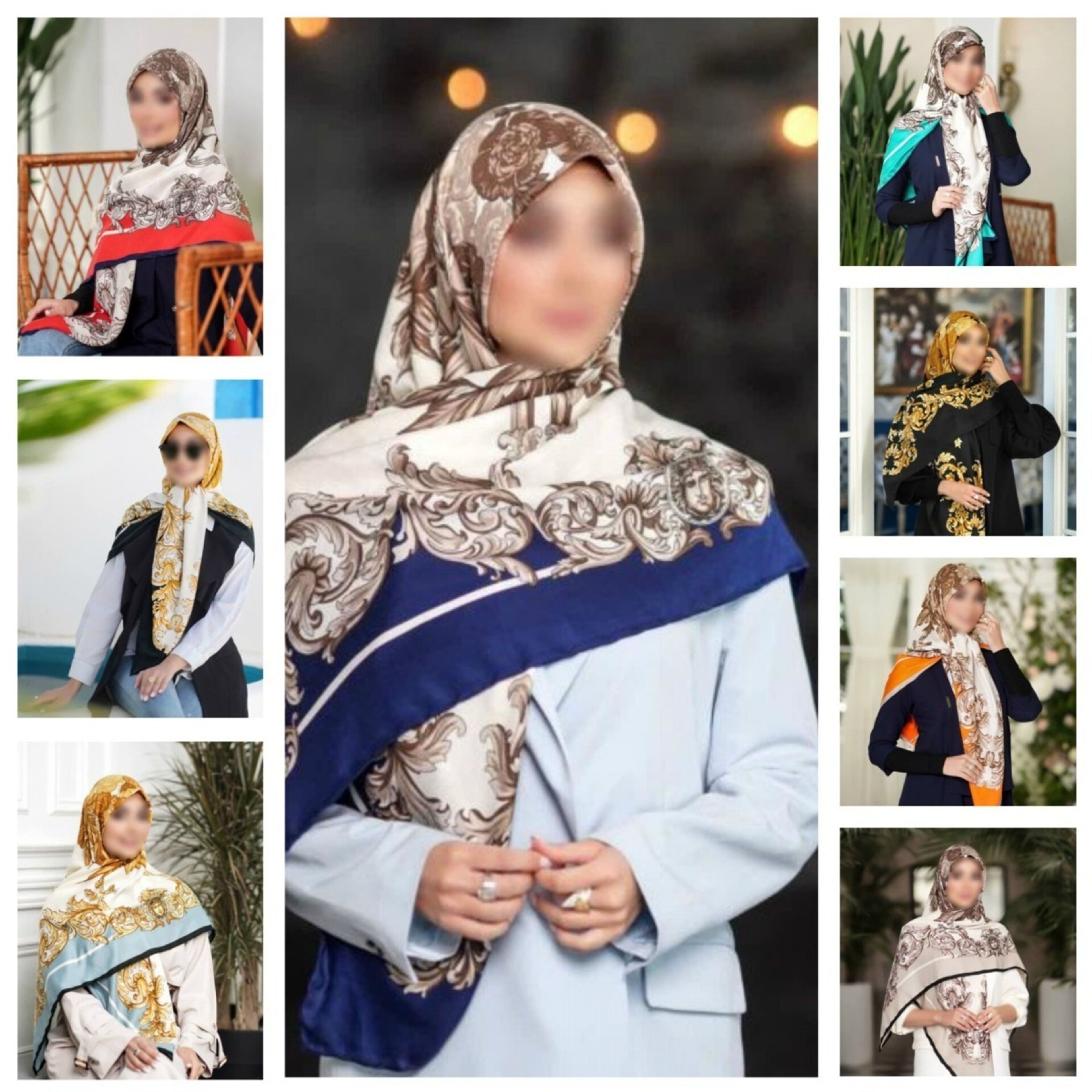 خرید اینترنتی روسری نخی کشمیر کجراه وارداتی