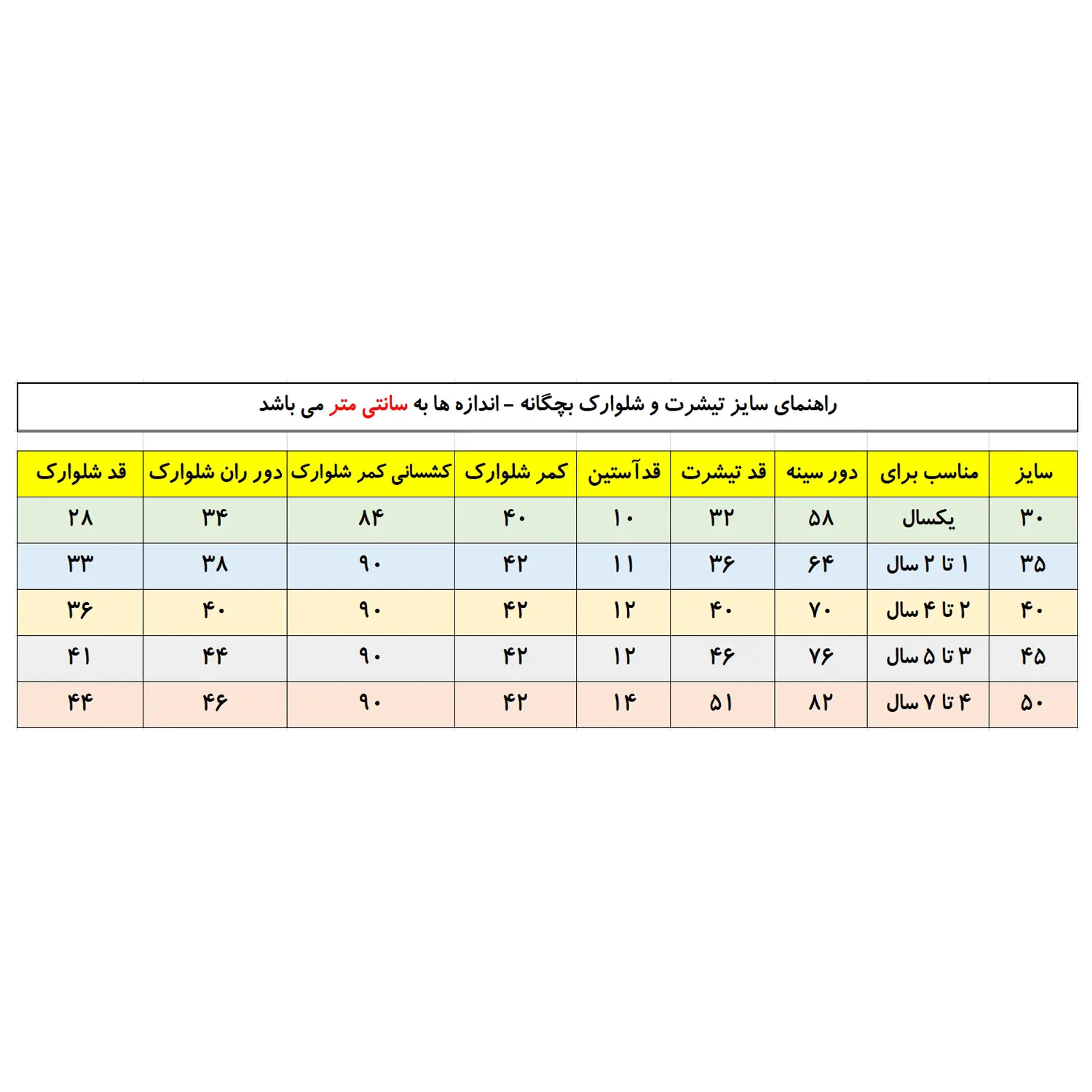 فروش اینترنتی ست تیشرت شلوارک بچگانه طرح حیوانات