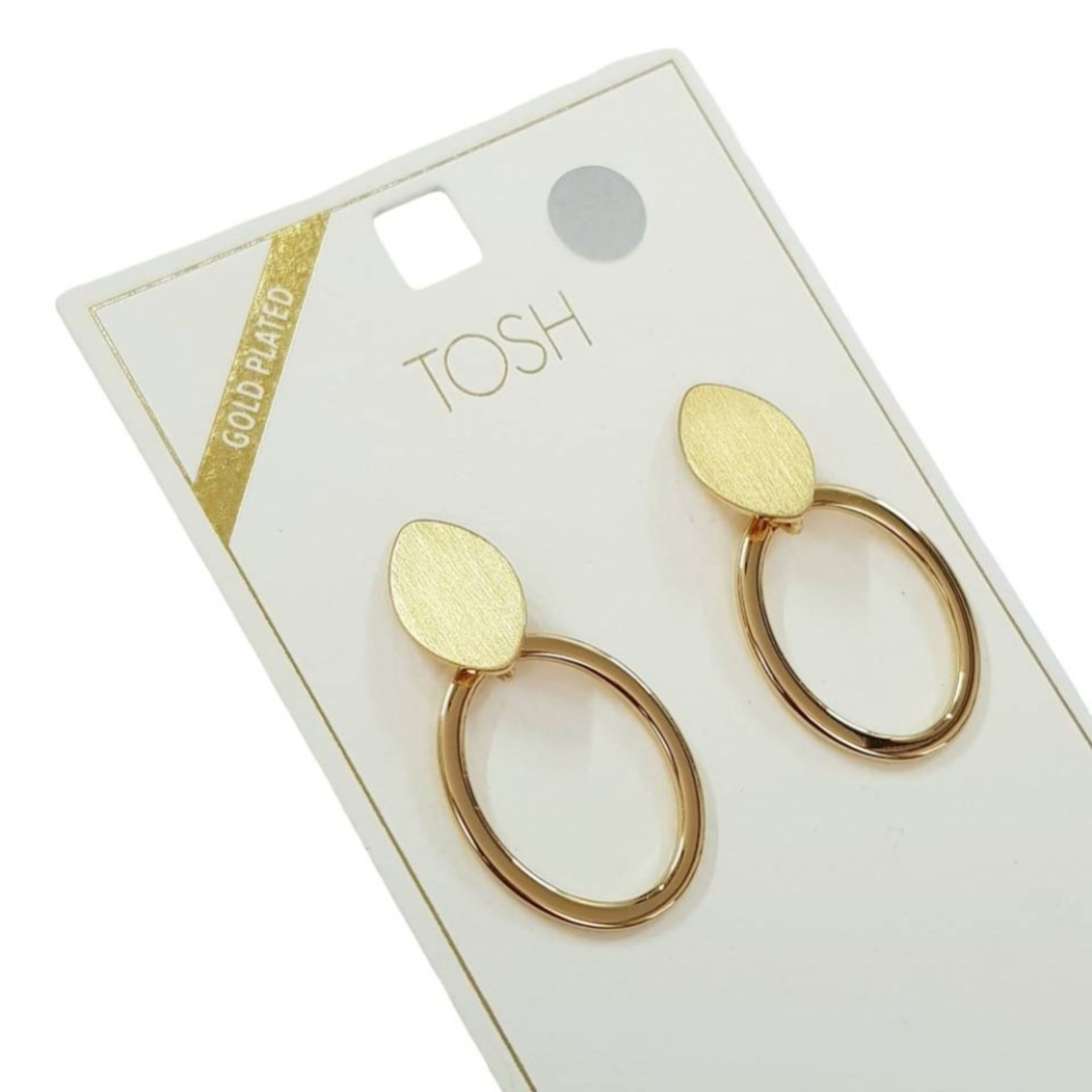 قیمت ارزان گوشواره طلایی آویز دار بسیار زیبا و مینیمال از برند آلمانی TOSH