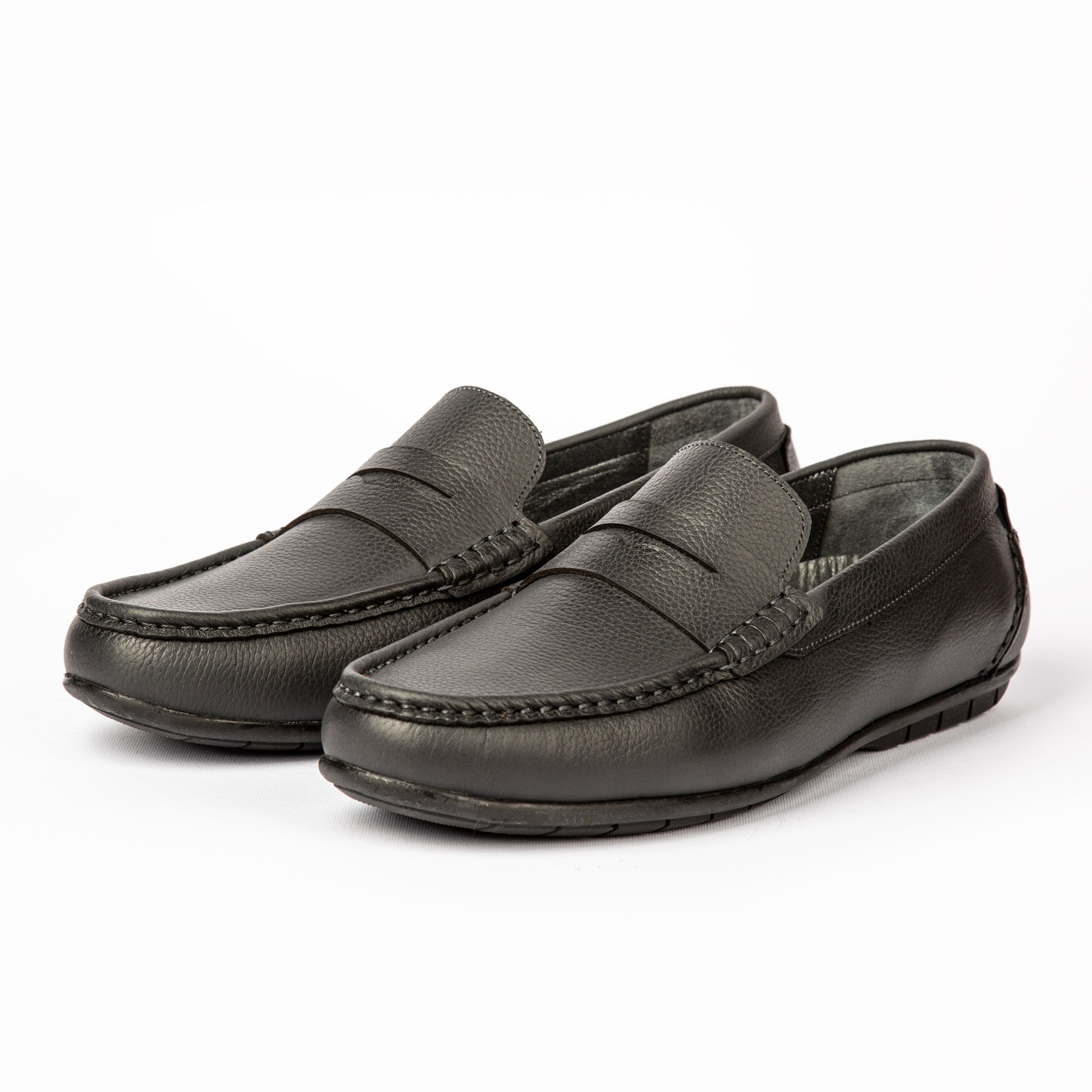 خرید اینترنتی قیمت کالج مردانه چرم طبیعی مدل (فلوتر - طوسی تیره)