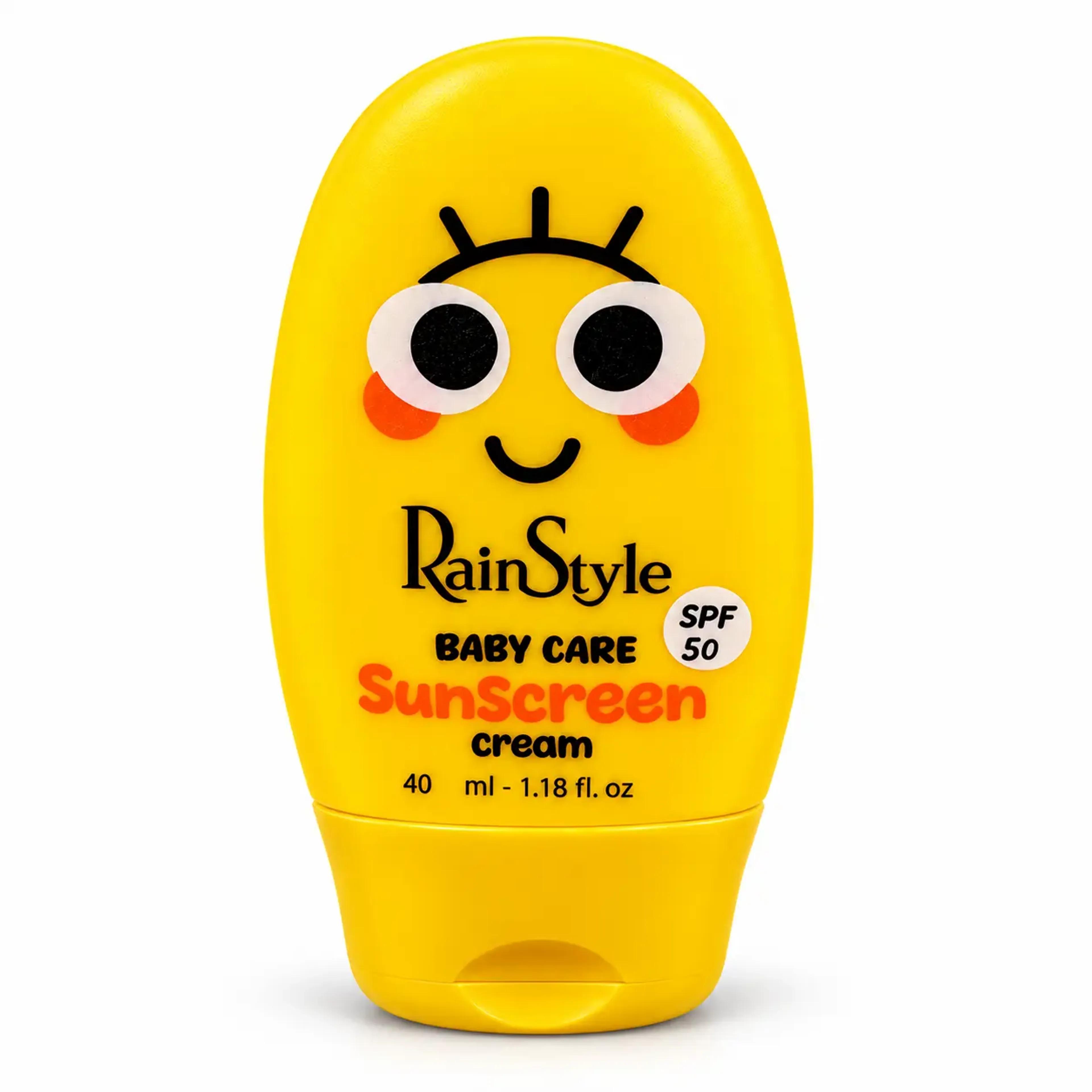 خرید اینترنتی قیمت کرم ضد آفتاب بی‌رنگ کودک رین استایل SPF50