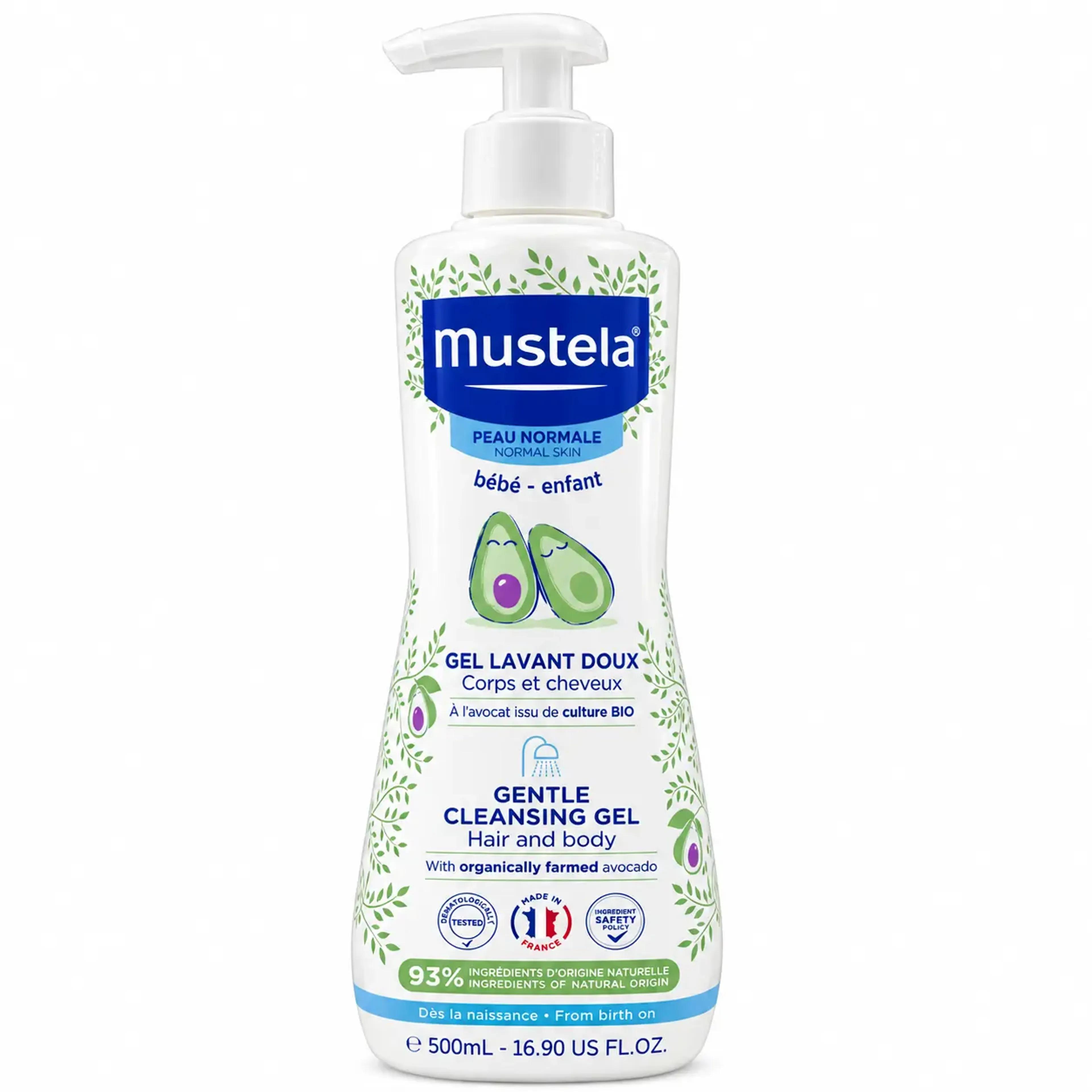 خرید اینترنتی قیمت شامپو سر و بدن نوزاد و کودک موستلا Mustela حجم 500 میل
