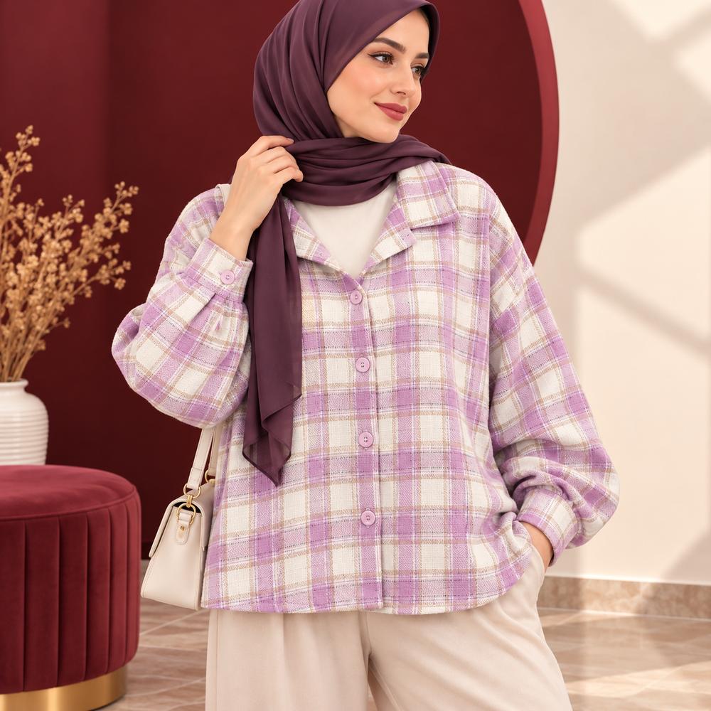 خرید اینترنتی قیمت شکت چهارخانه کشمیر | کد 6061