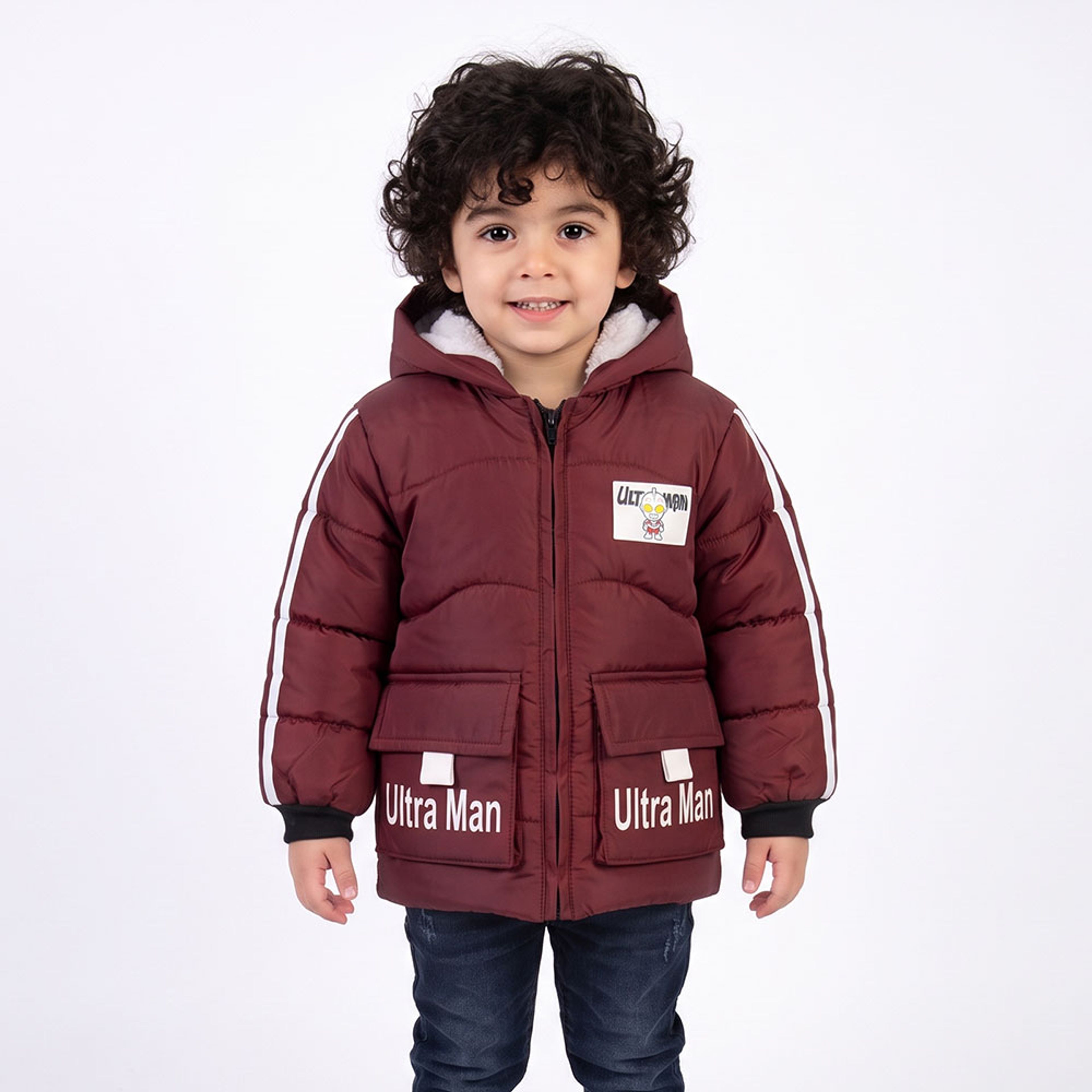 خرید اینترنتی قیمت کاپشن پسرانه ulta man زرشکی کد 10872