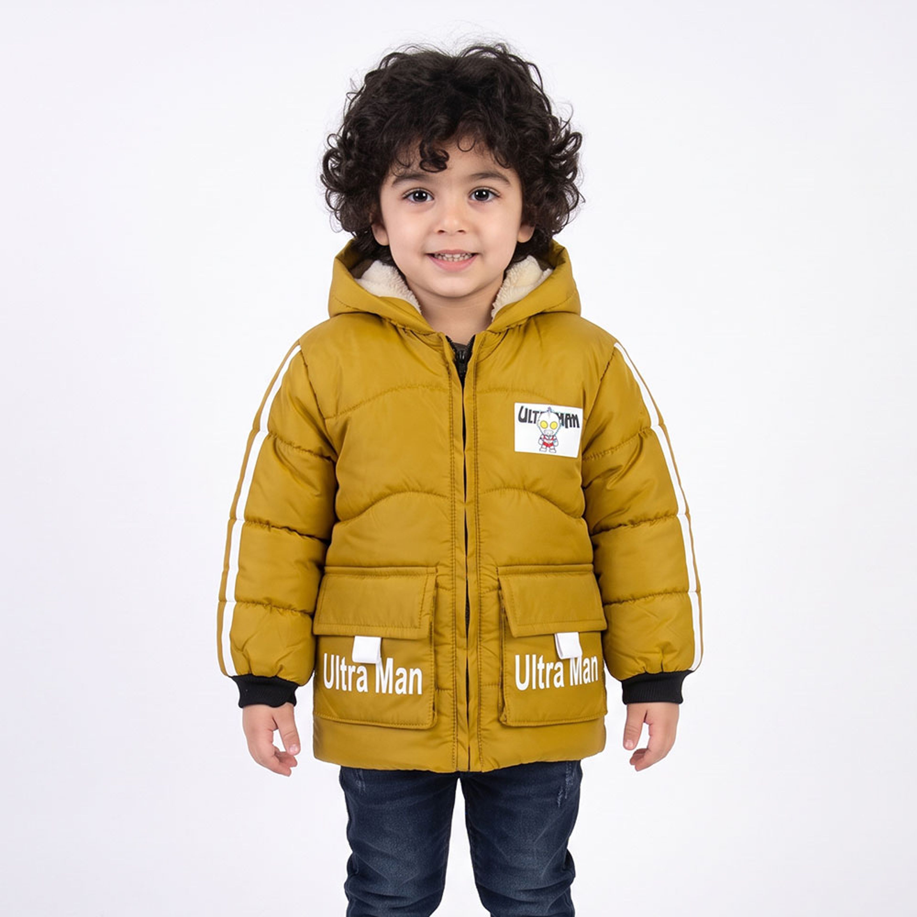 خرید اینترنتی قیمت کاپشن پسرانه ulta man خردلی کد 10872