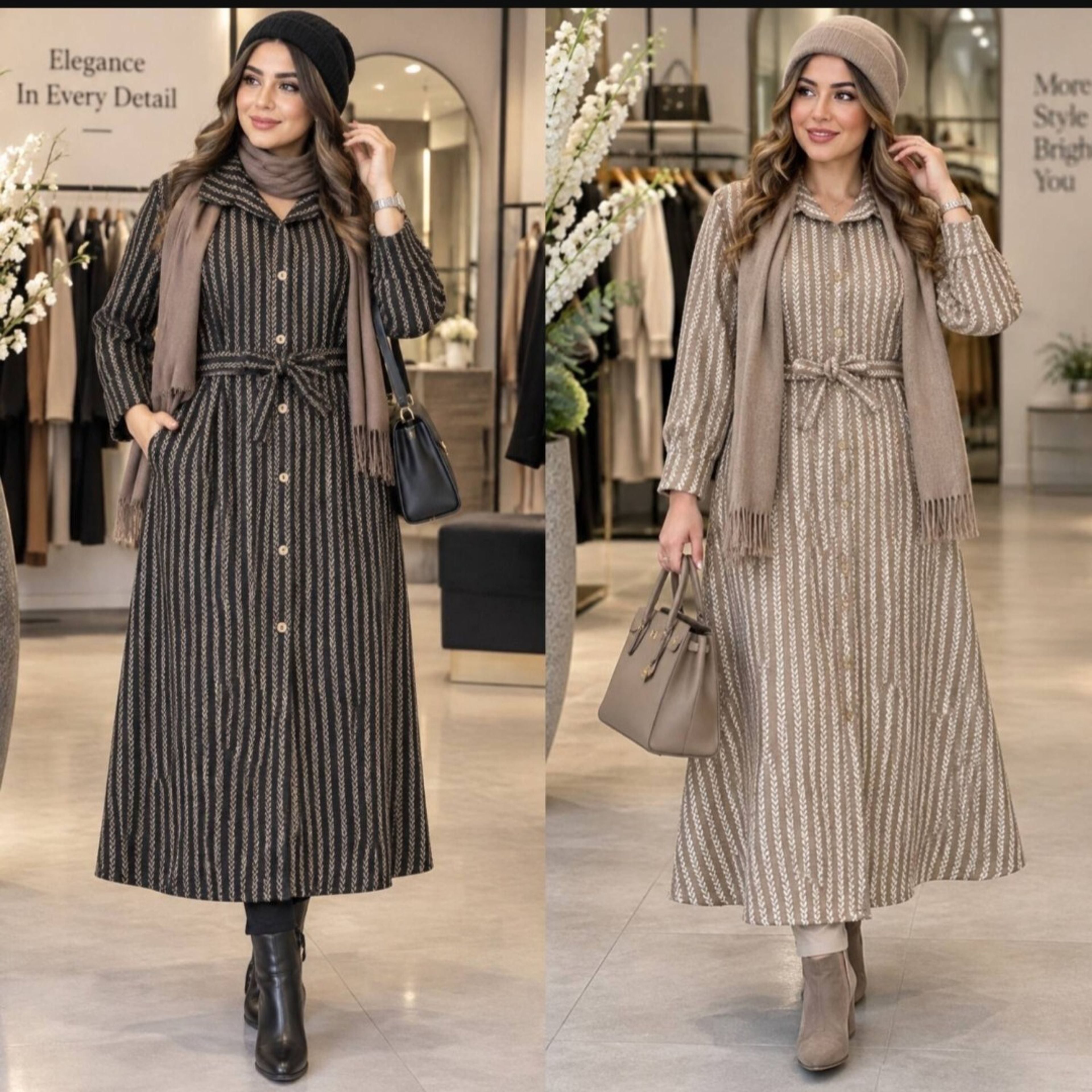 قیمت ارزان پالتو تافته گندمی