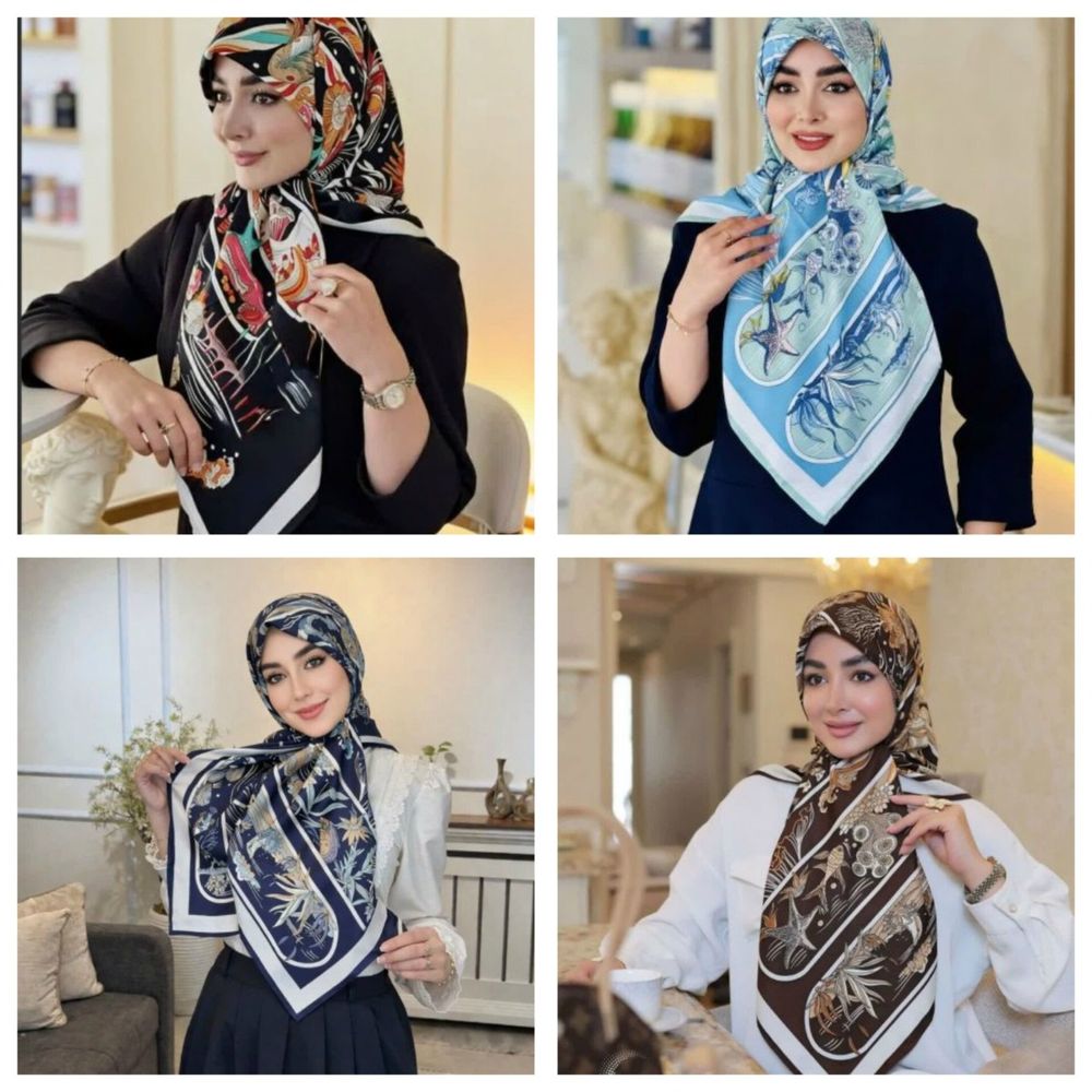 خرید آنلاین روسری مجلسی ابریشم وارداتی