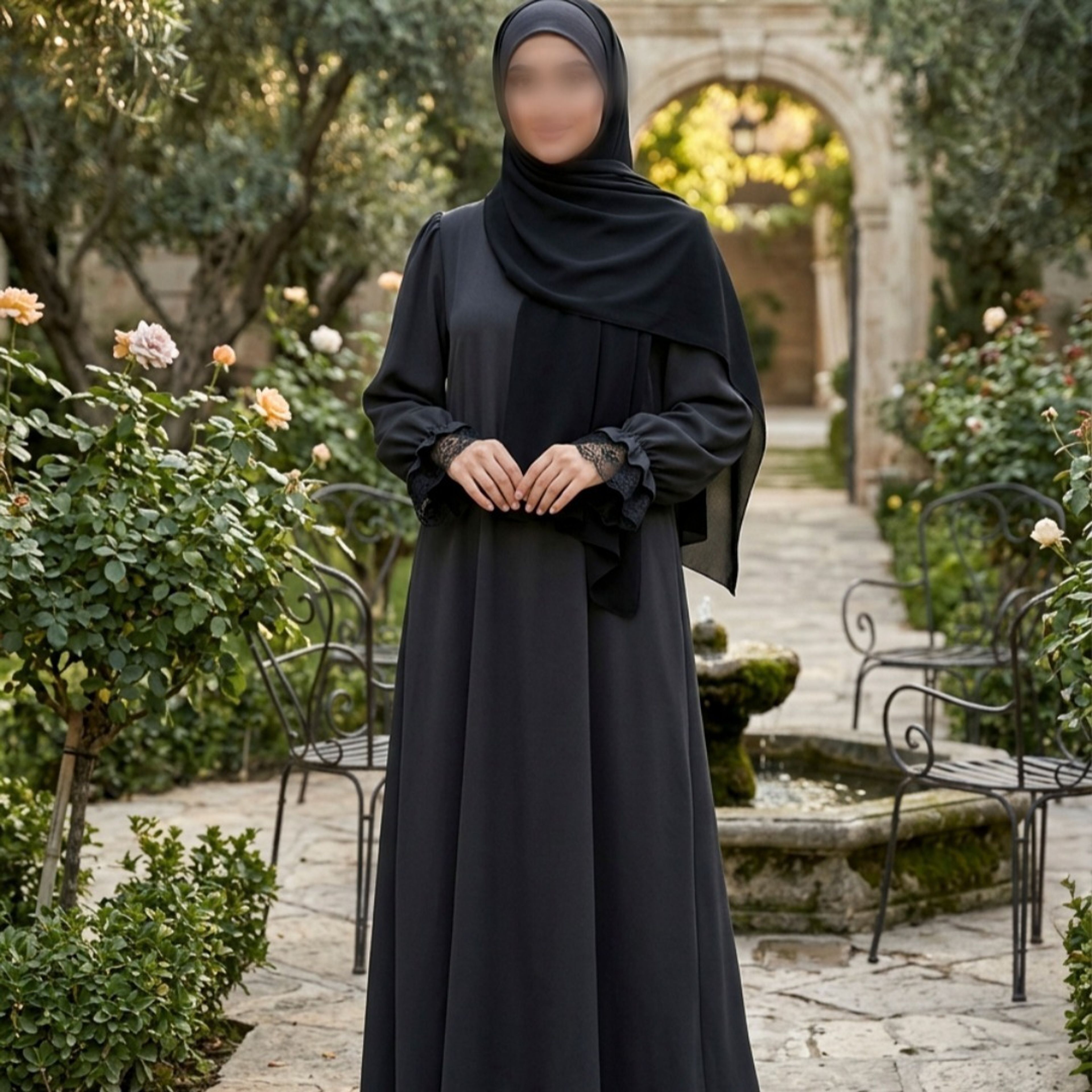 قیمت ارزان عبای کلوش گلنوش
