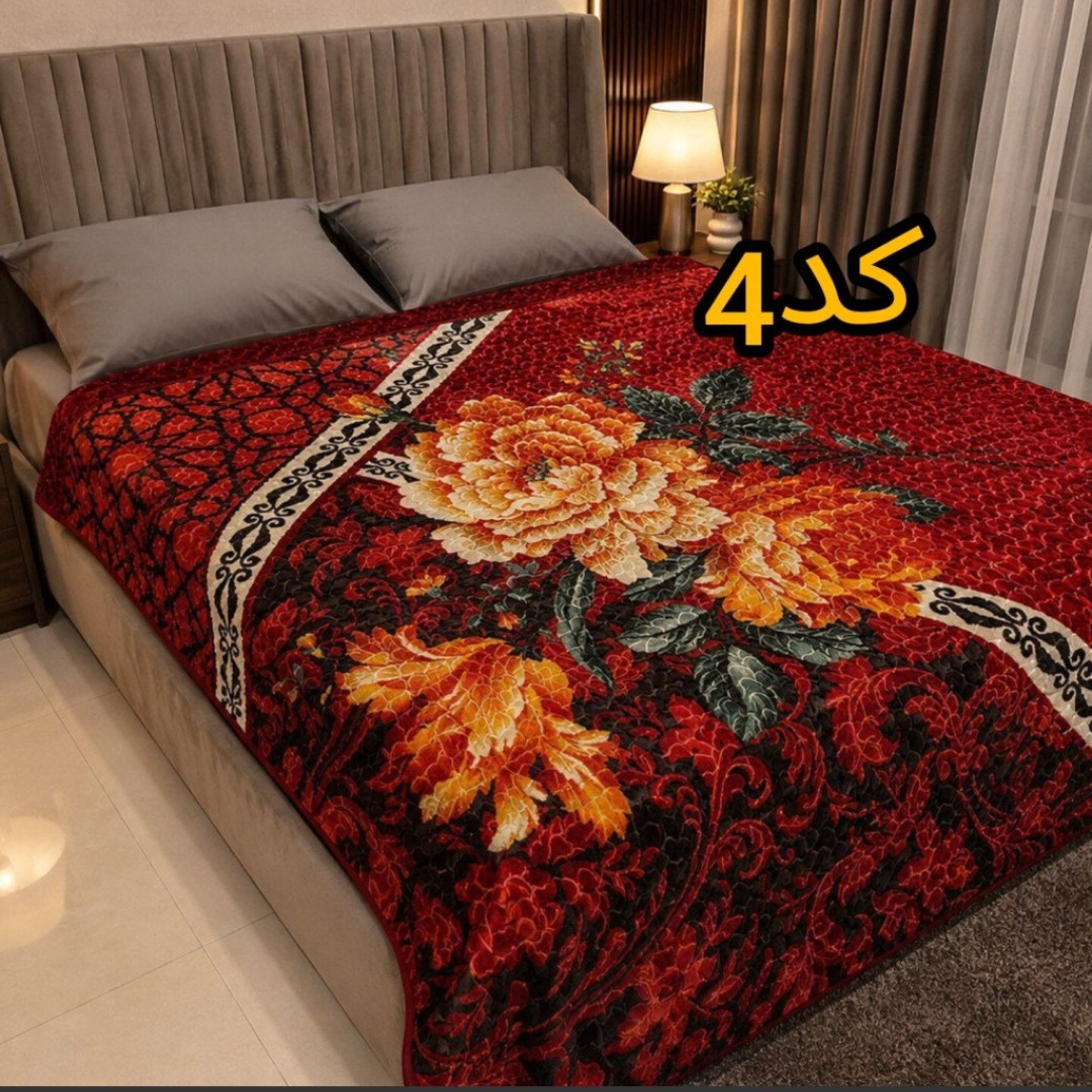 قیمت ارزان پتو دونفره ضخیم لیلیان طرح کد 4