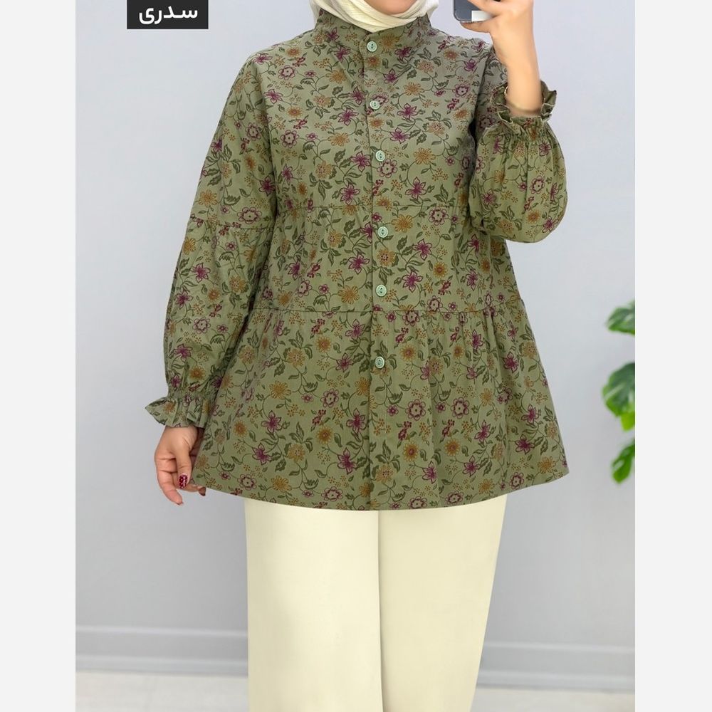 خرید آنلاین مانتوشومیزعروسکی زنانه لنین طرحدار