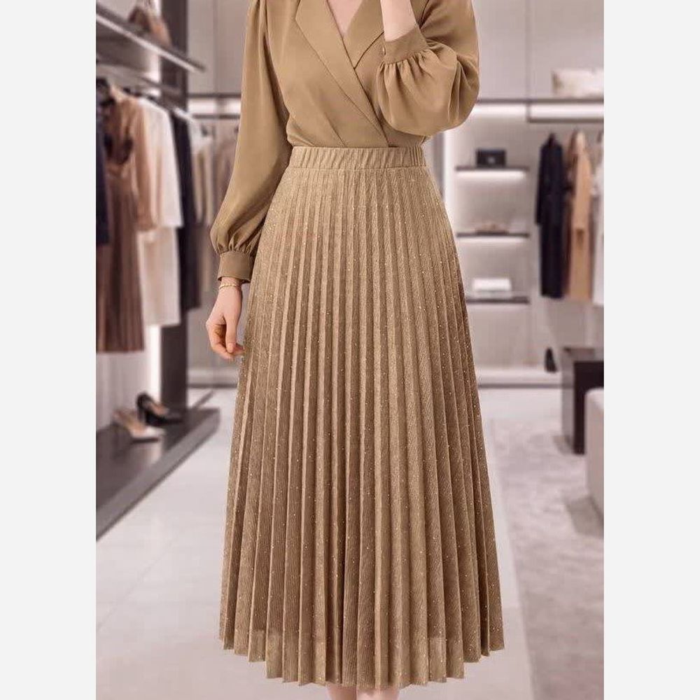 مشخصات دامن بلندپلیسه نگینی ینزی