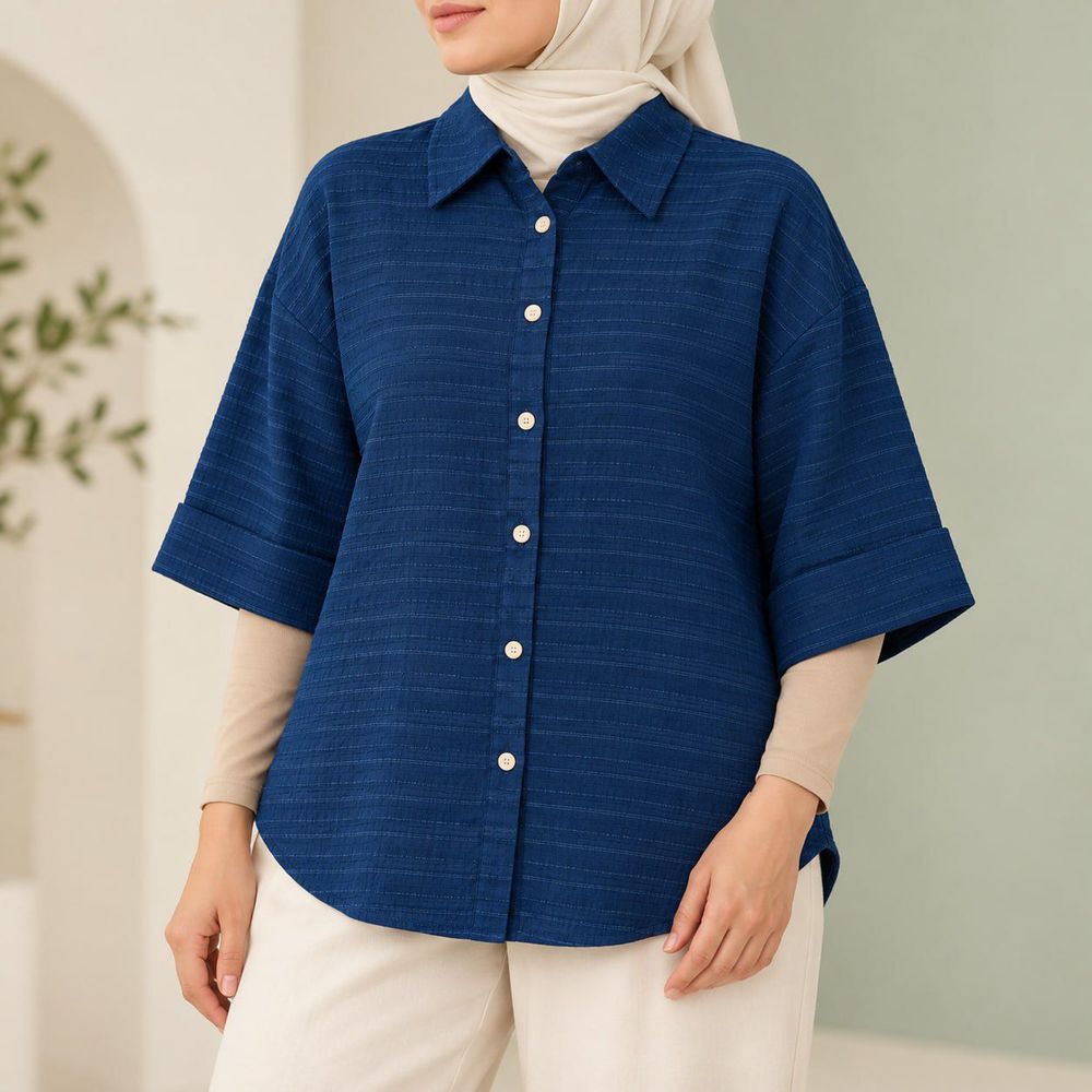 خرید اینترنتی قیمت شومیز زنانه وارداتی آستین کیمونو | کد 5034