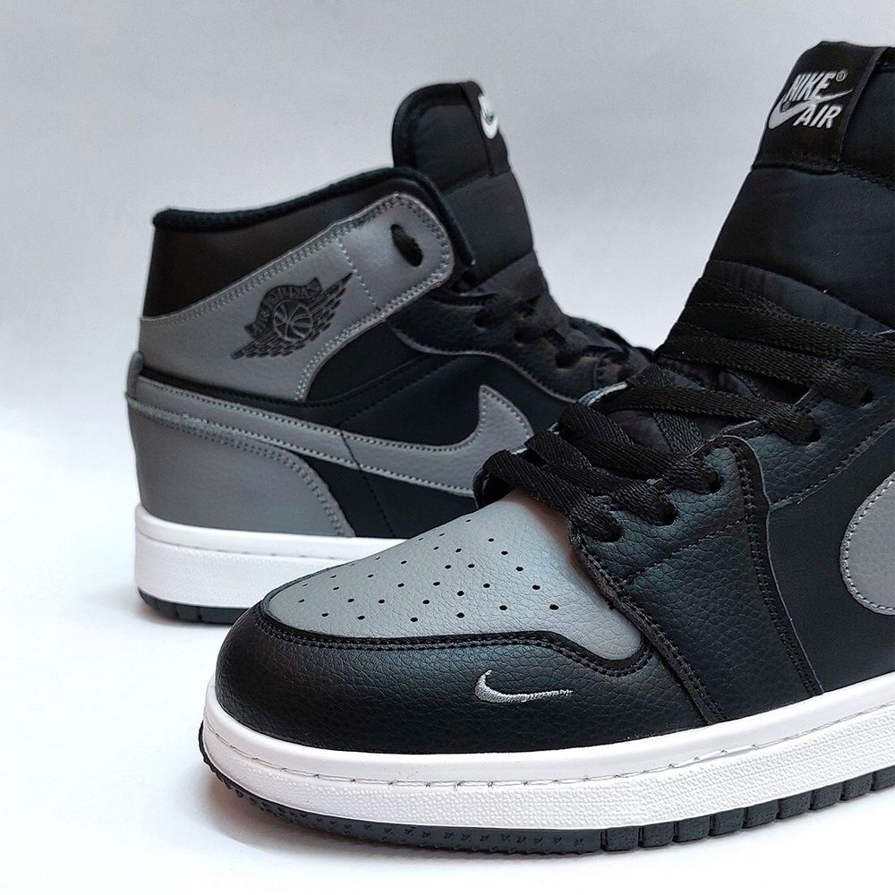 خرید آنلاین کتانی نایک جردن وان ساقدار رنگ پرطرفدار مشکی طوسی Nike Jordan one