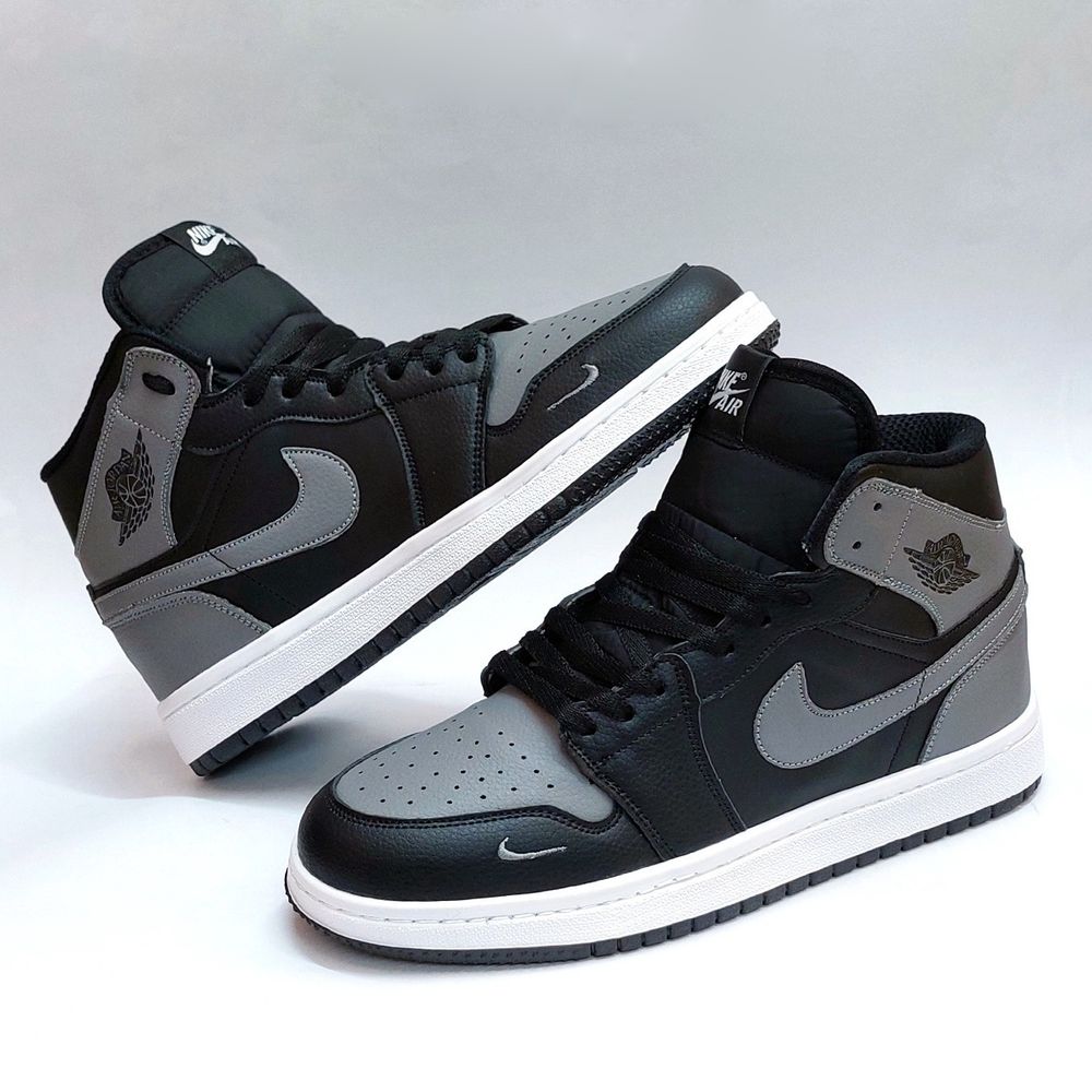 خرید آنلاین کتانی نایک جردن وان ساقدار رنگ پرطرفدار مشکی طوسی Nike Jordan one