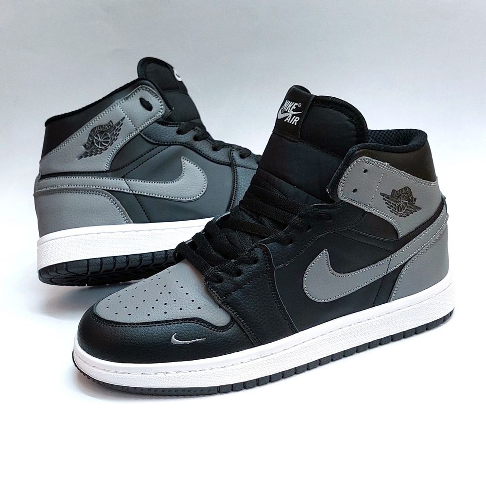 قیمت ارزان کتانی نایک جردن وان ساقدار رنگ پرطرفدار مشکی طوسی Nike Jordan one