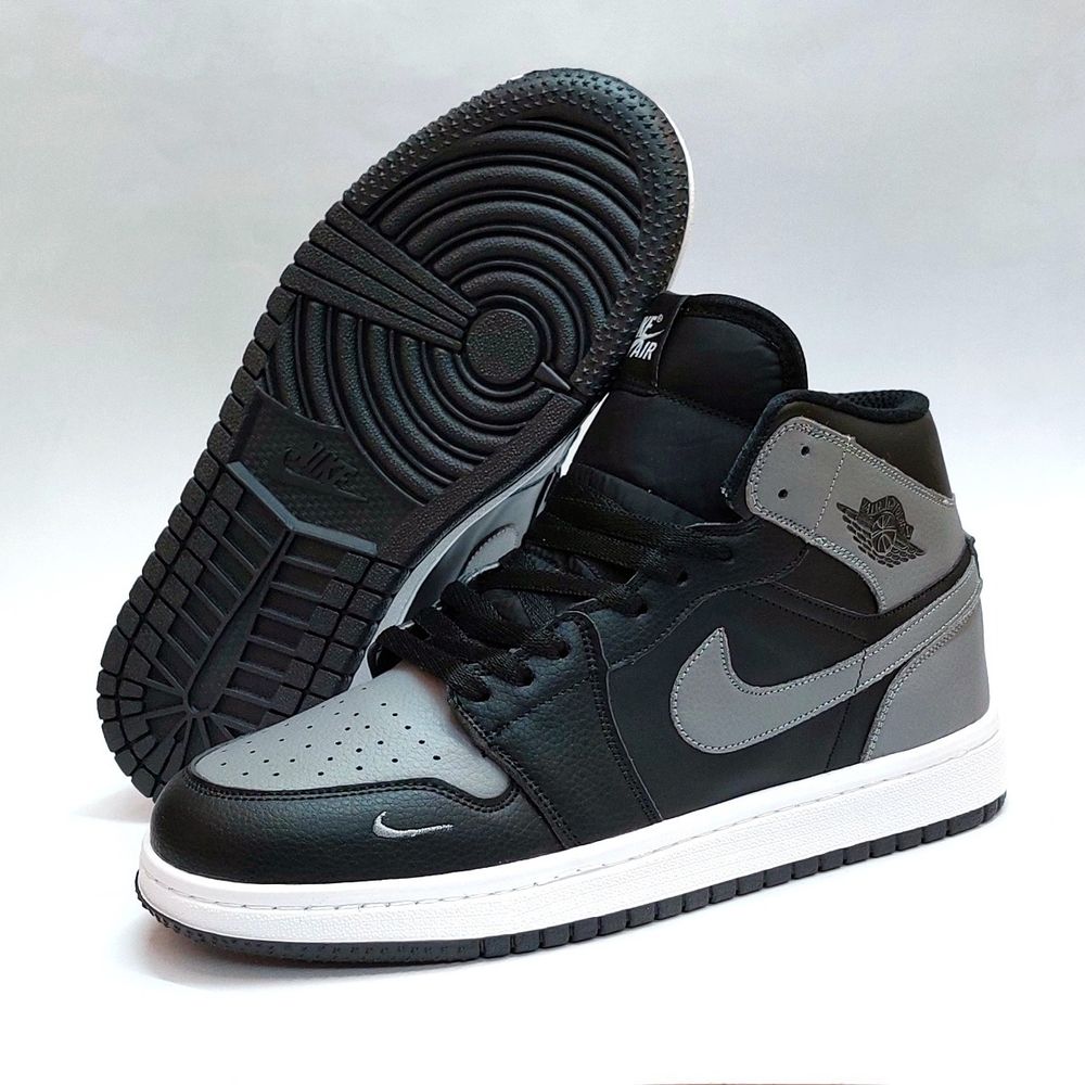 خرید آنلاین کتانی نایک جردن وان ساقدار رنگ پرطرفدار مشکی طوسی Nike Jordan one