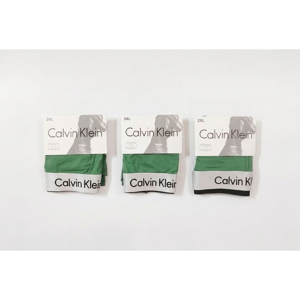 خرید انلاین شورت مردانه نیم پا کلوین کلاین Calvin Klein رنگ سبز زیتونی پک 3 عددی سایز بزرگ 2XL و 3XL