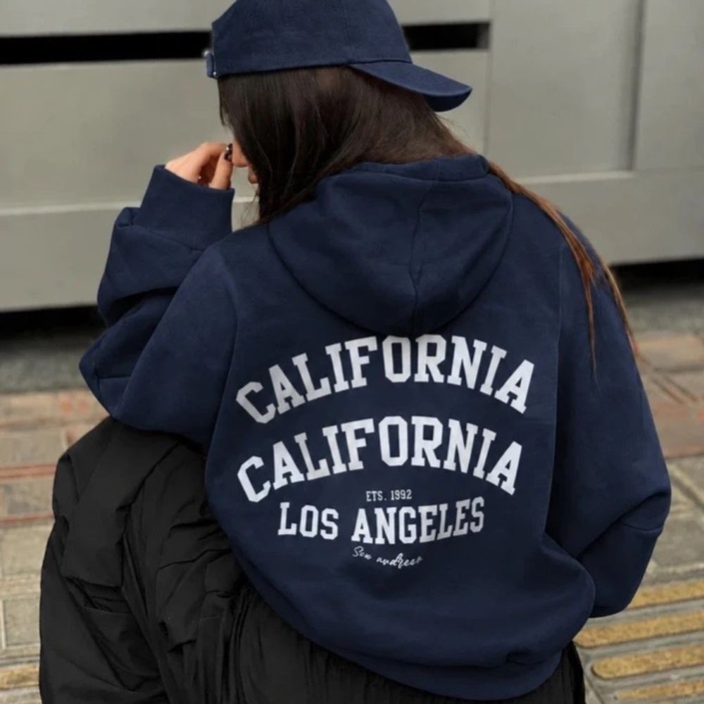 خرید اینترنتی سویشرت باکسی کلاهدار California