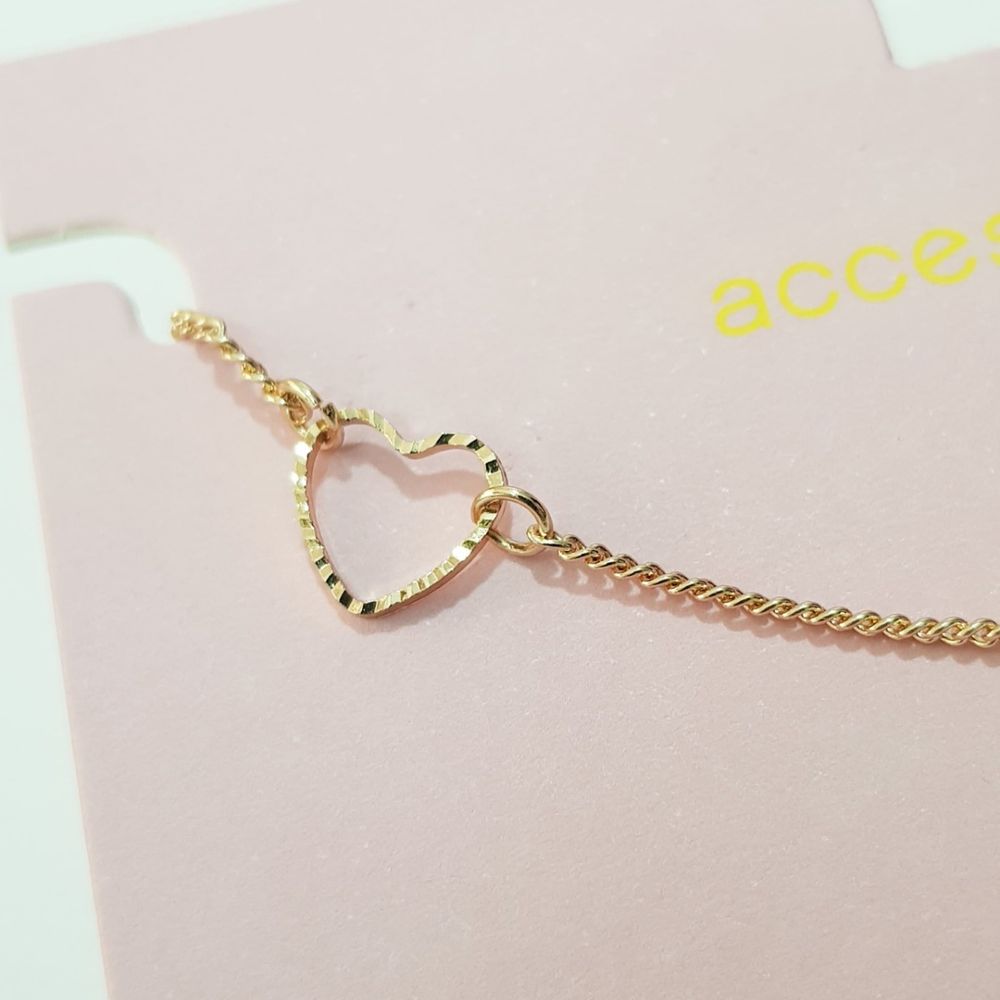 مشخصات پابند طلایی قلبی فری سایز کد 023