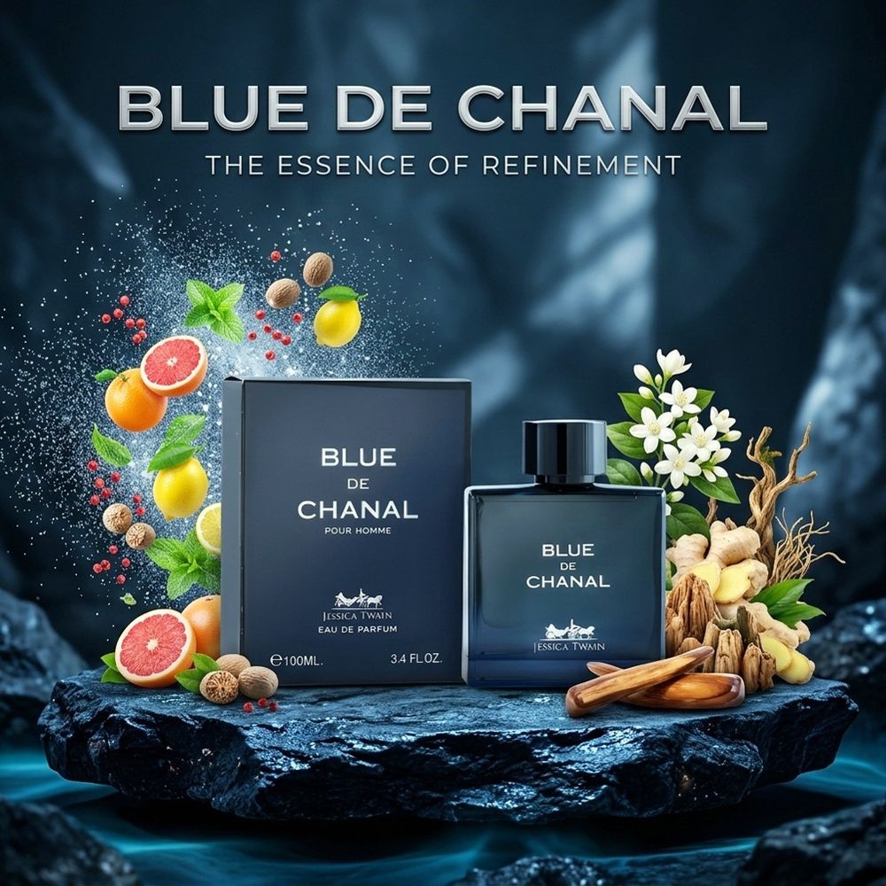 خرید انلاین عطر ادکلن بسیار پرفروش مردانه بلو شنل جسیکا توین فرانسه اصل 100 میل خنک