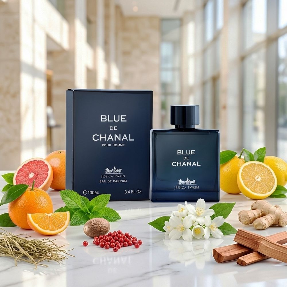 خرید اینترنتی عطر ادکلن بسیار پرفروش مردانه بلو شنل جسیکا توین فرانسه اصل 100 میل خنک
