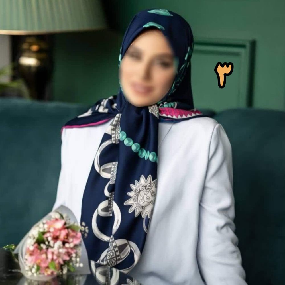 خرید آنلاین روسری مجلسی ابریشم توییل متریال وارداتی