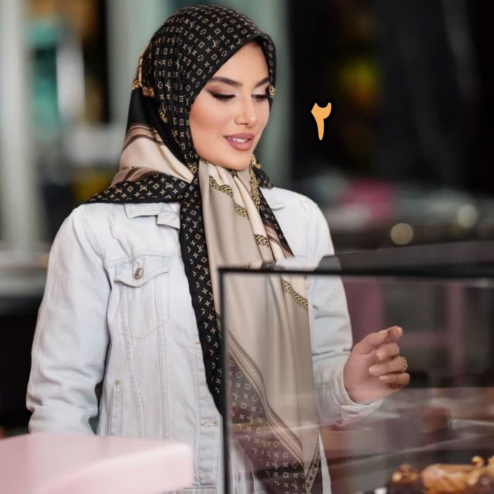 قیمت ارزان روسری مزونی ابریشم متریال وارداتی