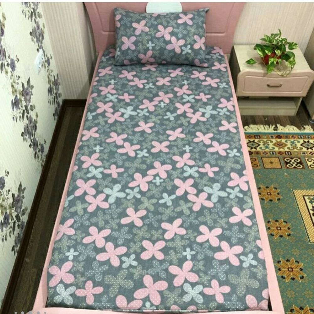 فروش اینترنتی کاور تخت طرح توسکا تک رنگ یک نفره