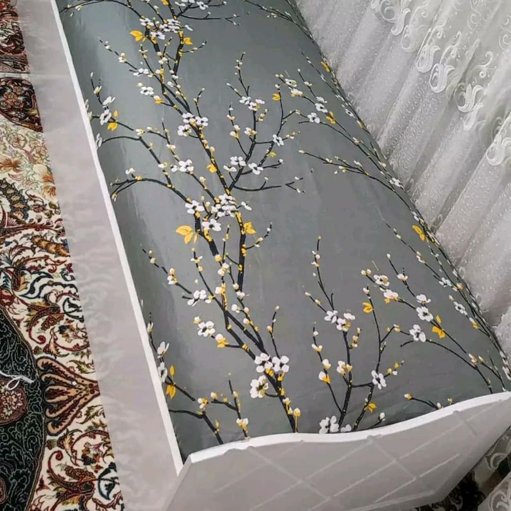 خرید اینترنتی قیمت کاور تخت یک نفره به همراه روبالش طرح شکوفه های بهاری کش دوزی برند خوشنام هگمتان