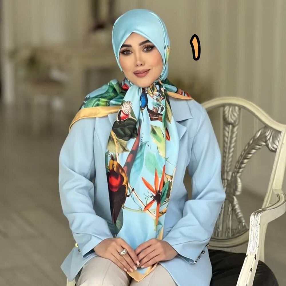 خرید آنلاین روسری ابریشم قواره متوسط متریال وارداتی