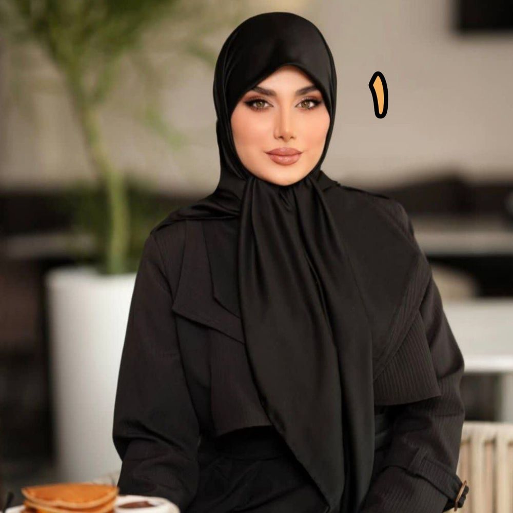 فروش اینترنتی روسری مشکی ابریشم متریال وارداتی